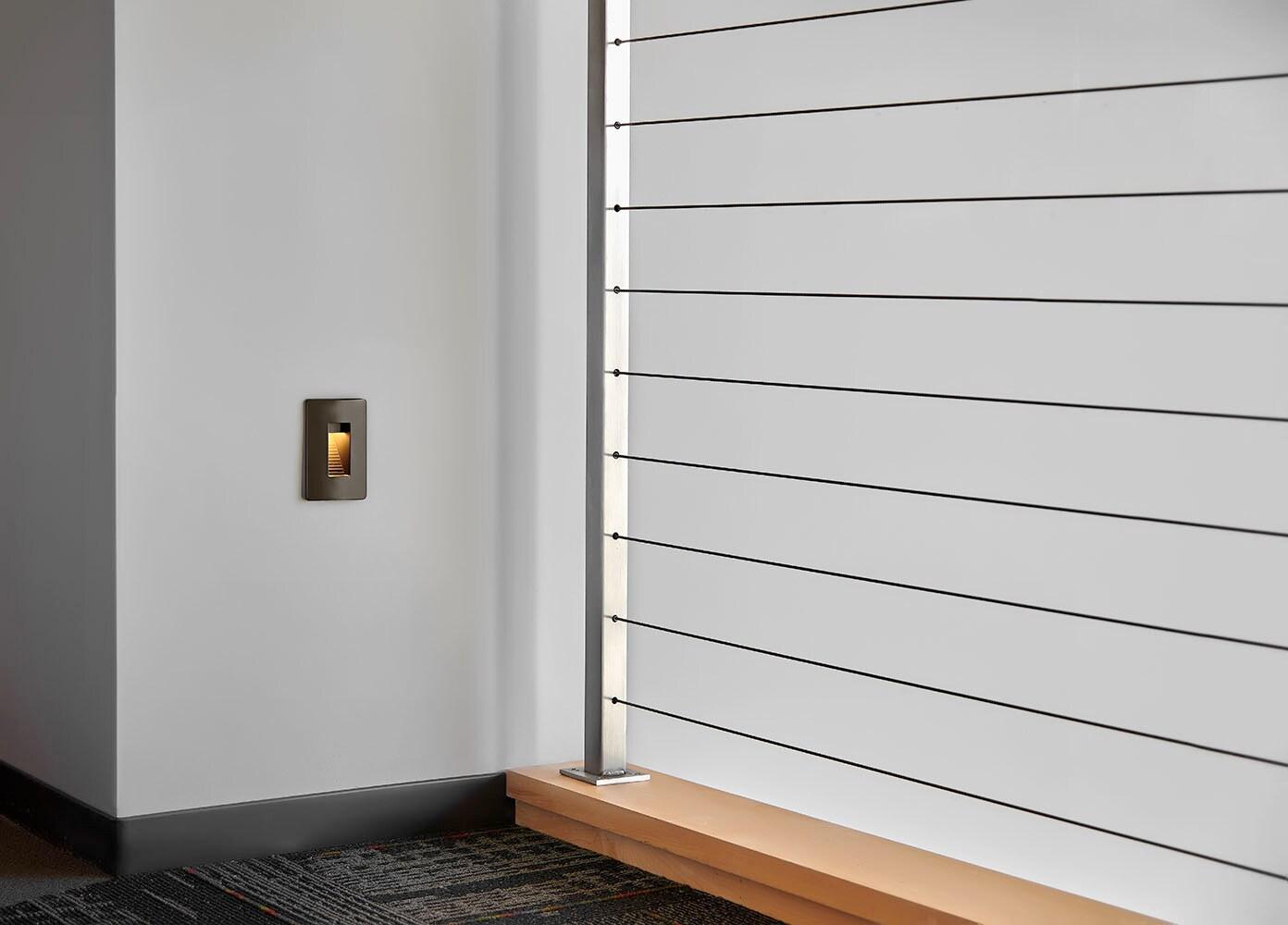Hinkley Luna Satin Black Low Voltage Integrated LED Step Light