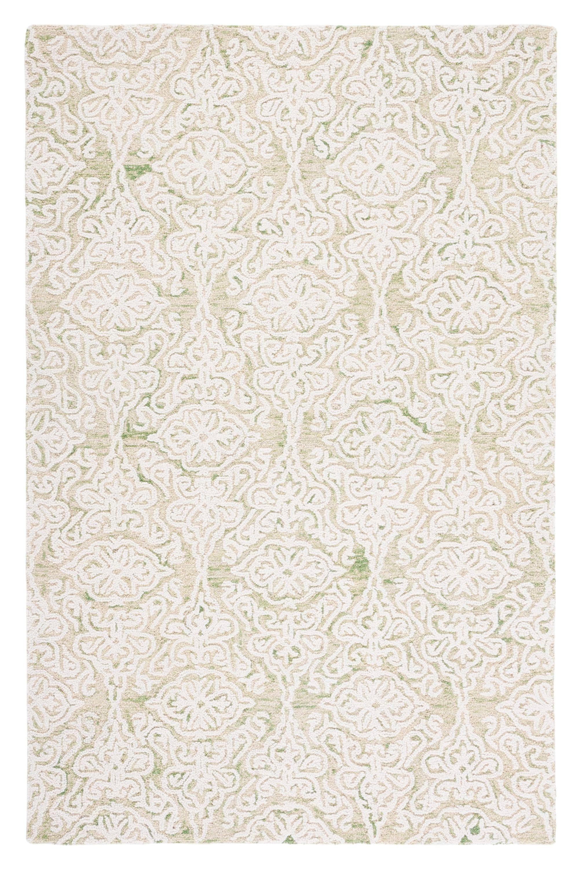 Blossom BLM112 Hand Tufted Indoor Area Rug - Light Green/Ivory - 6'x9' - Safavieh