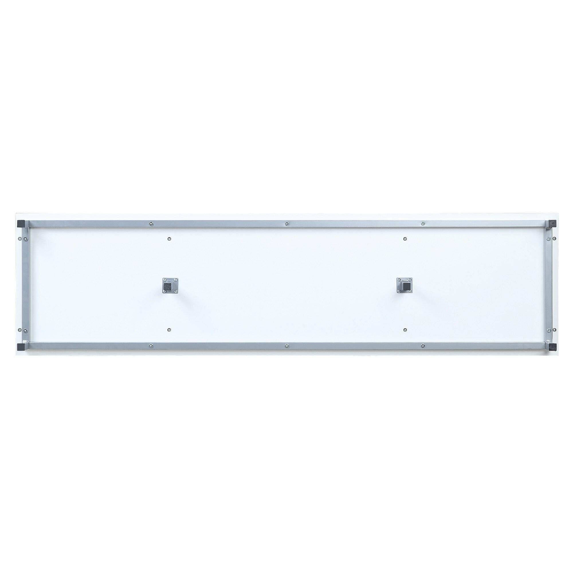 Brighton TV Stand for TVs up to 56" White - Manhattan Comfort: Modern Media Console with Open Glass Shelves & Cable Management