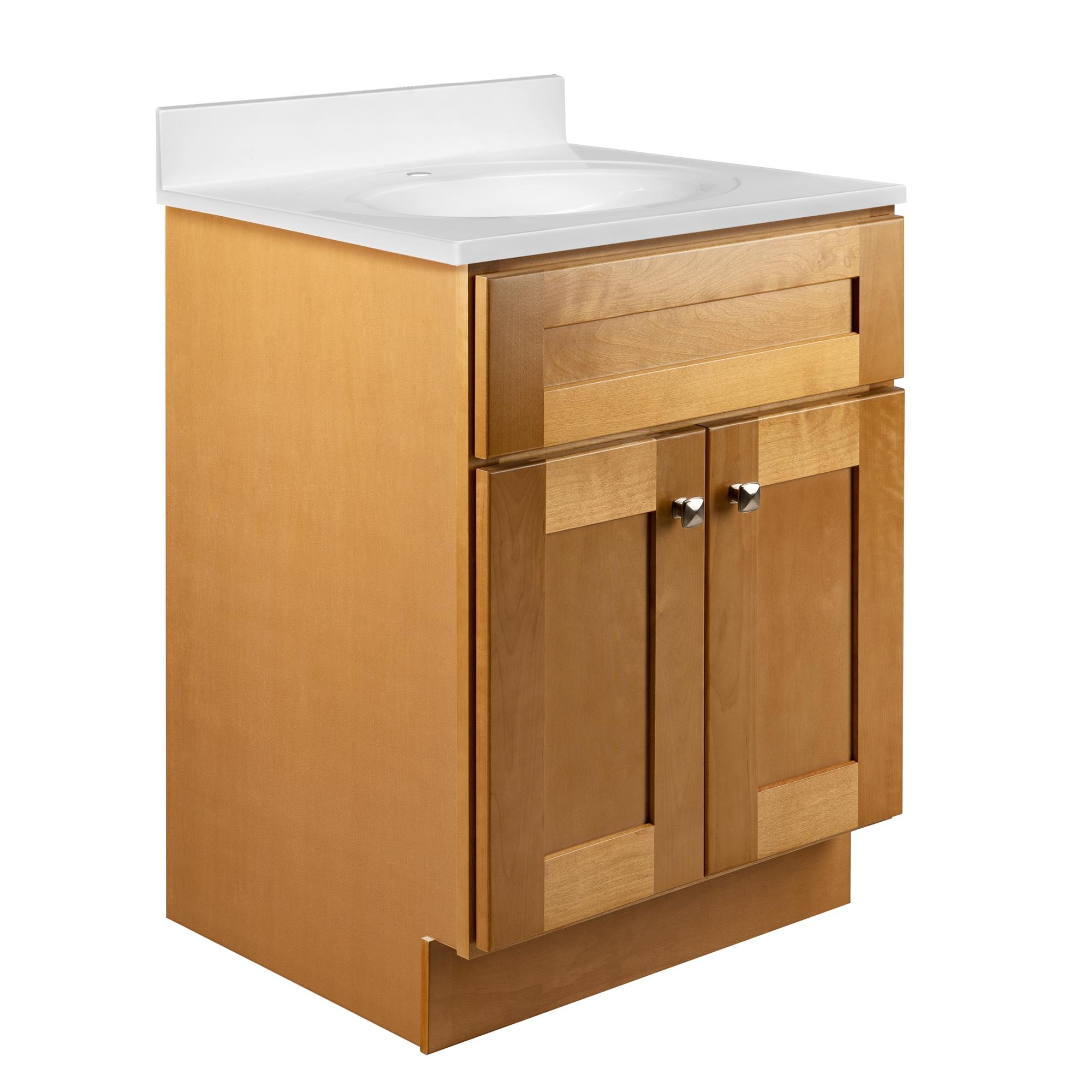 Design House Brookings Bathroom Vanity Without Top in Modern Birch, Unassembled, 24-Inch