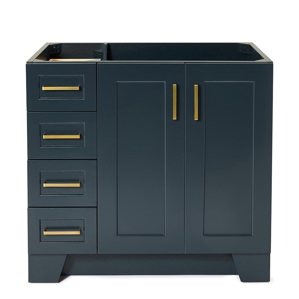 Sawyer 36'' Solid Wood Single Bathroom Vanity Base Only, Right Offset Base Cabinet without Top