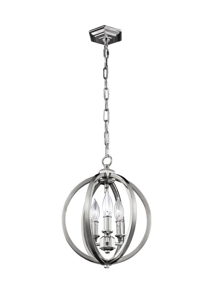 Generation Lighting Corinne 11 1/4" Nickel and Crystal Orb Pendant