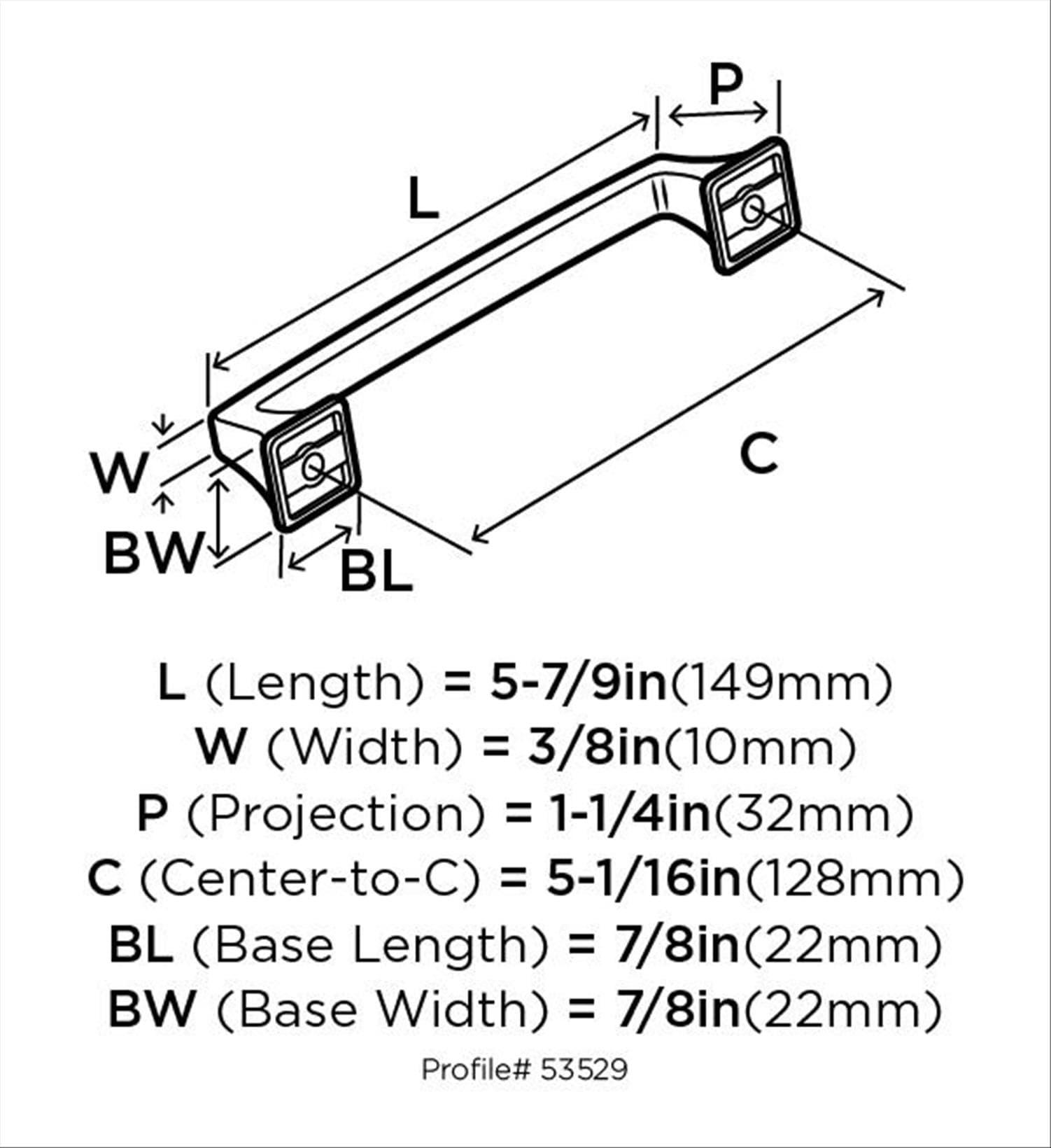 Mulholland - 5 1/16" Center to Center Bar Pull