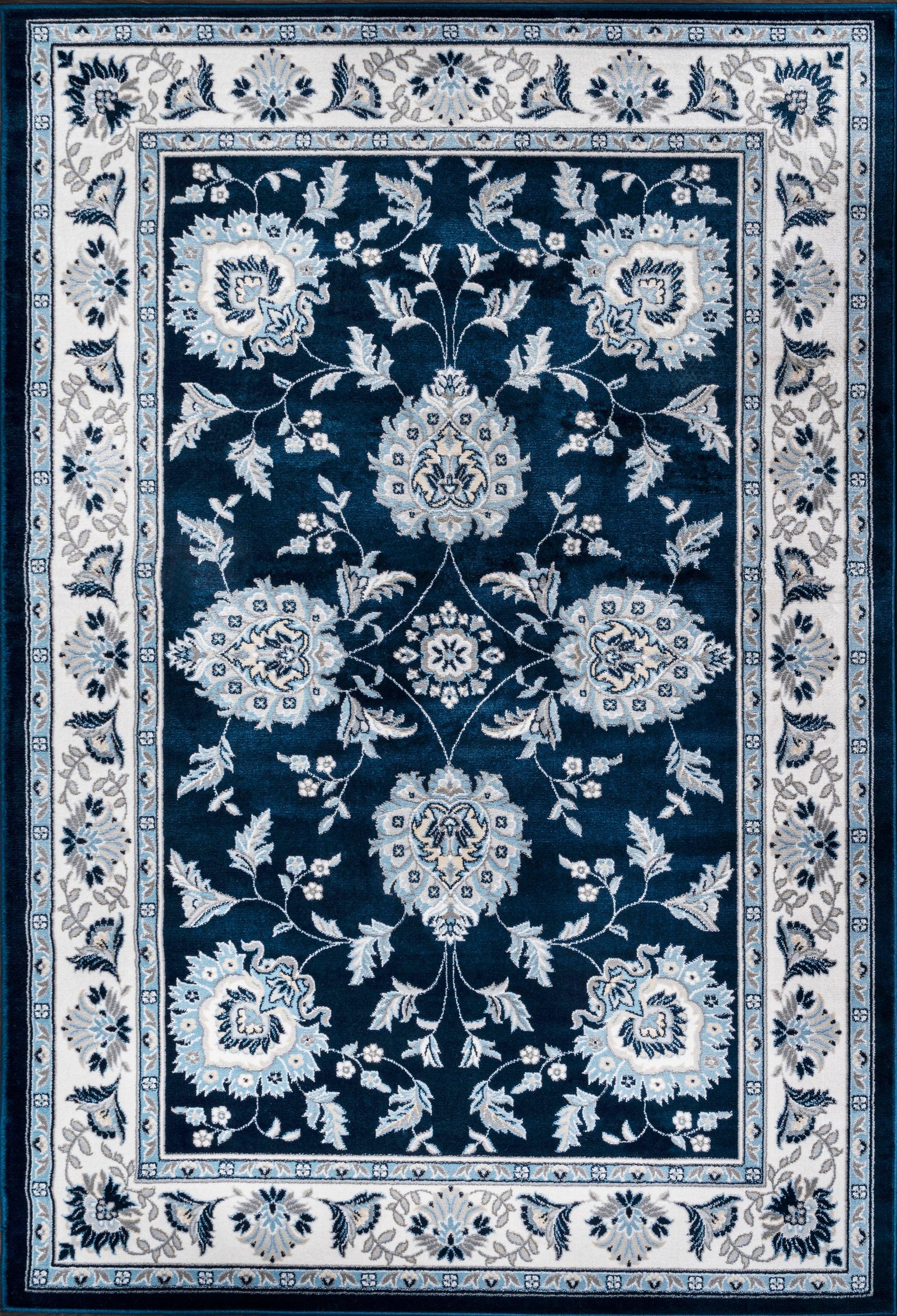 8'x10' Cherie French Cottage Area Rug, Navy/Ivory - JONATHAN Y