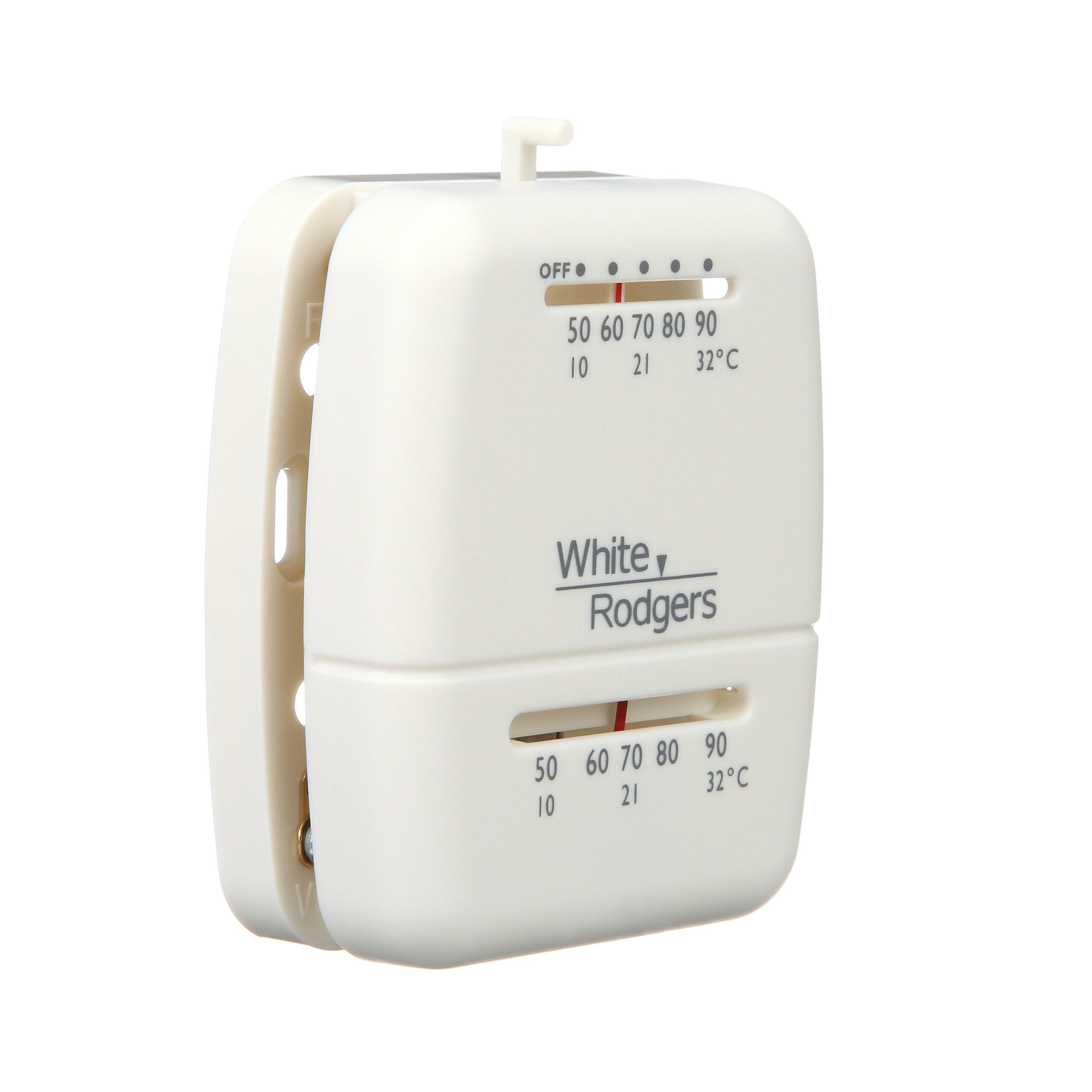 White-Rodgers 1C20101S1 White Rodgers Heating Thermostat - White