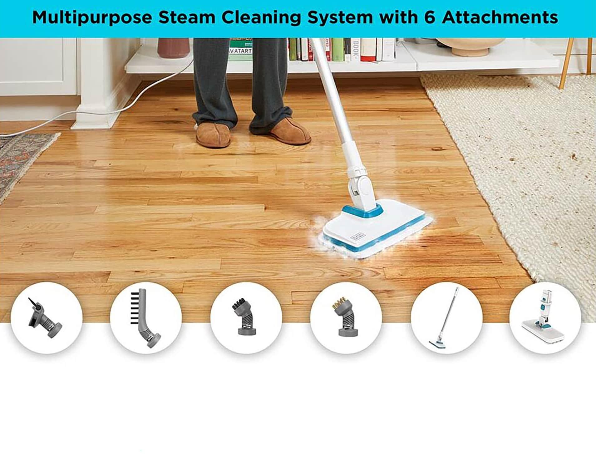 BLACK+DECKER Steam Cleaning Multipurpose System with 6 Attachments