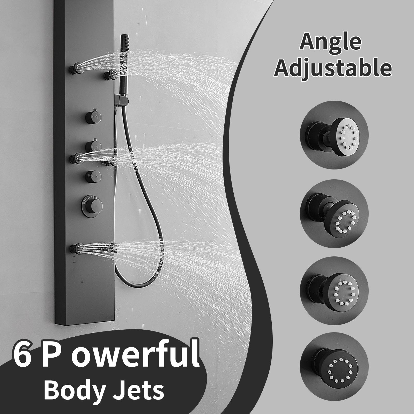 52'' Shower Panel with Fixed Shower Head