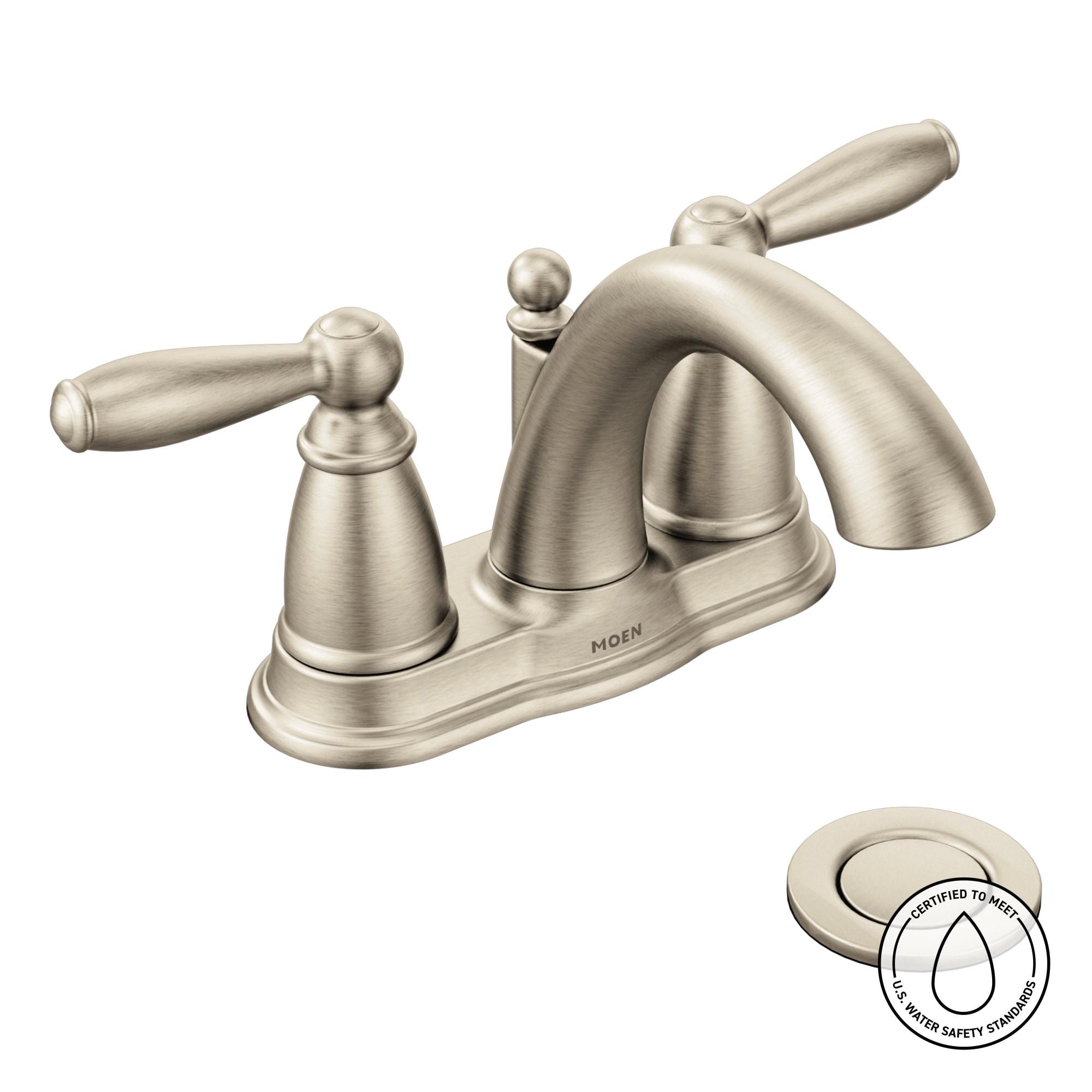 Moen Brantford Centerset Bathroom Faucet with Drain Assembly