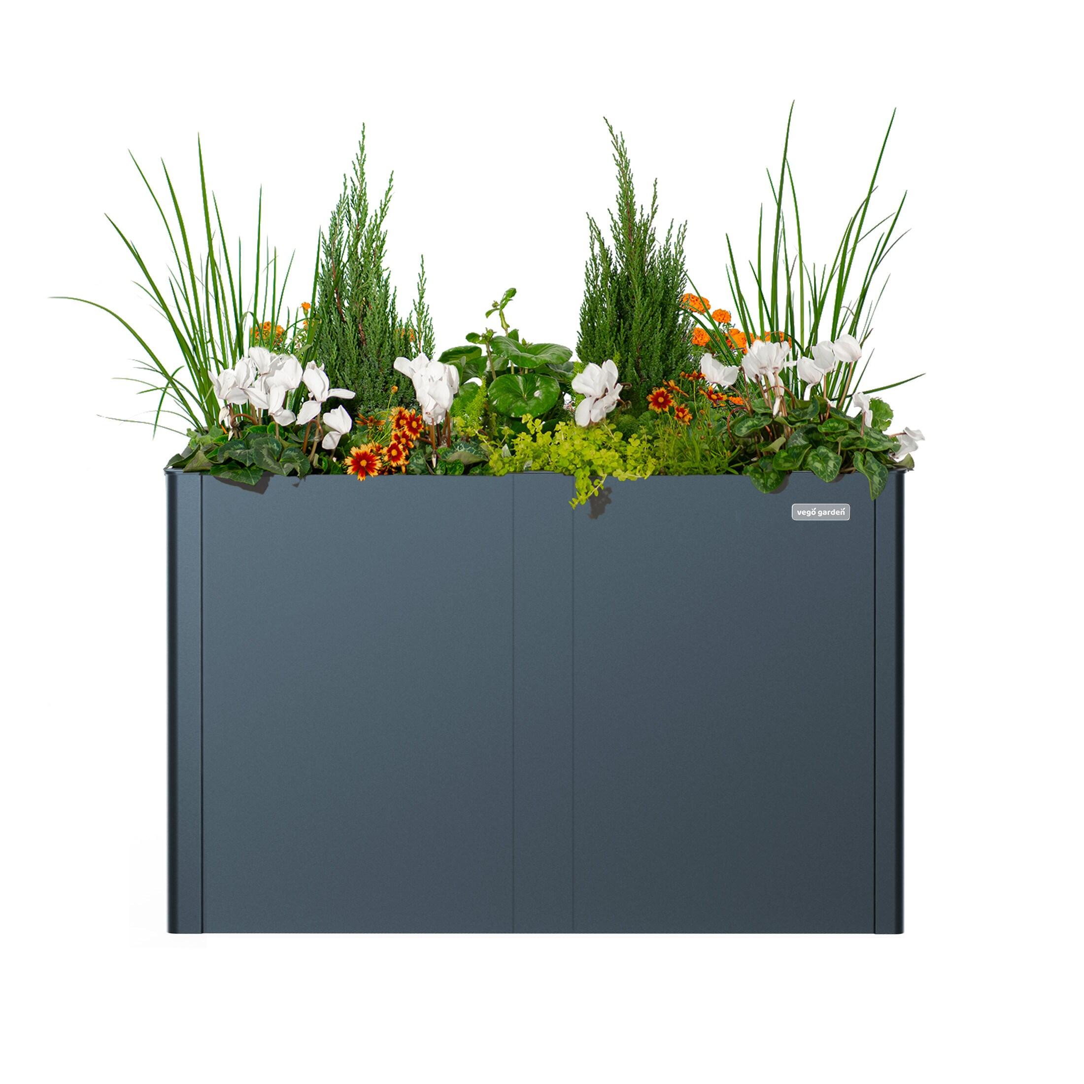 Vego Garden Modern 32" Tall Metal Outdoor Long Planter Box