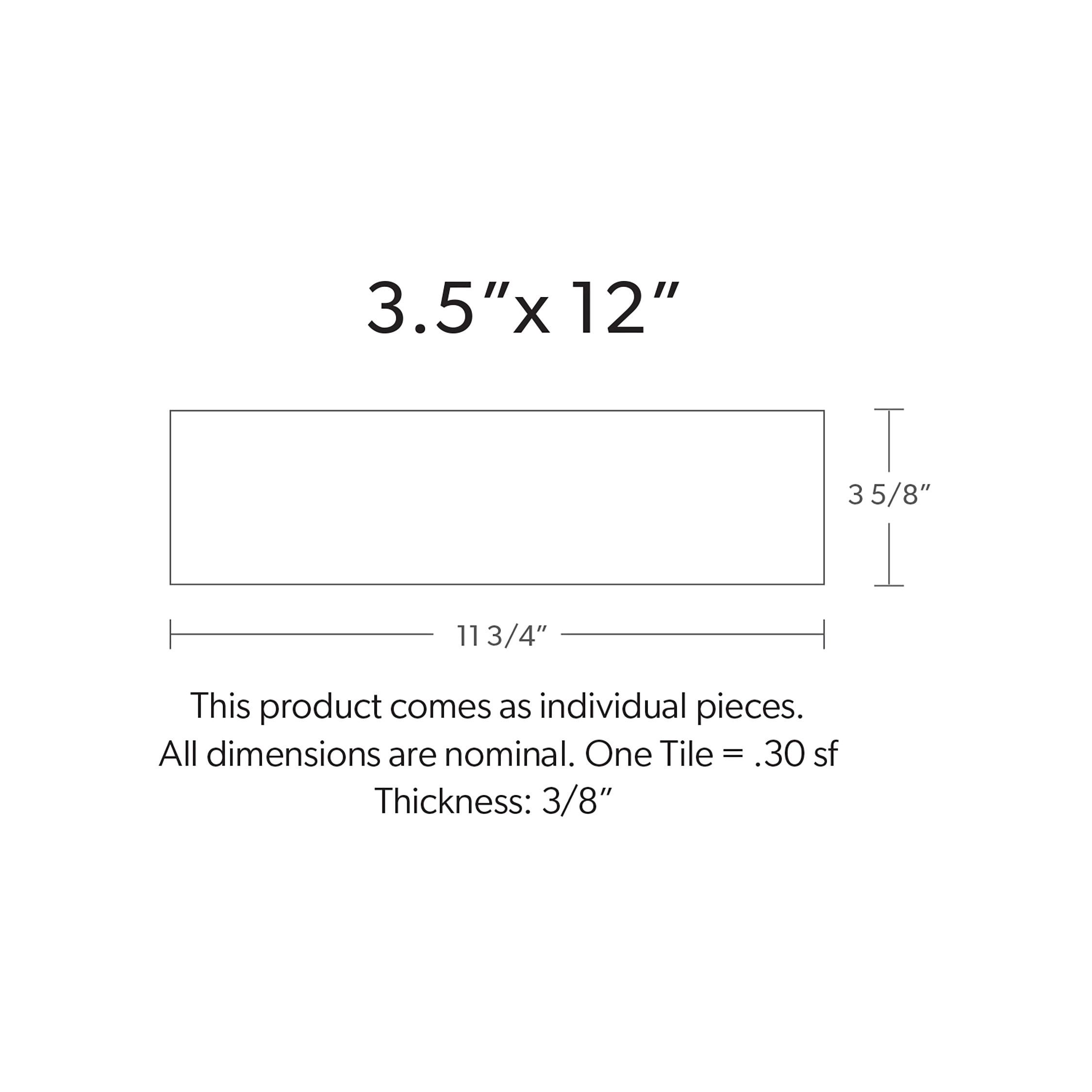 Cruz Bay Studio Bedouin 3.5" x 12" Green Gloss Ceramic Subway Tile