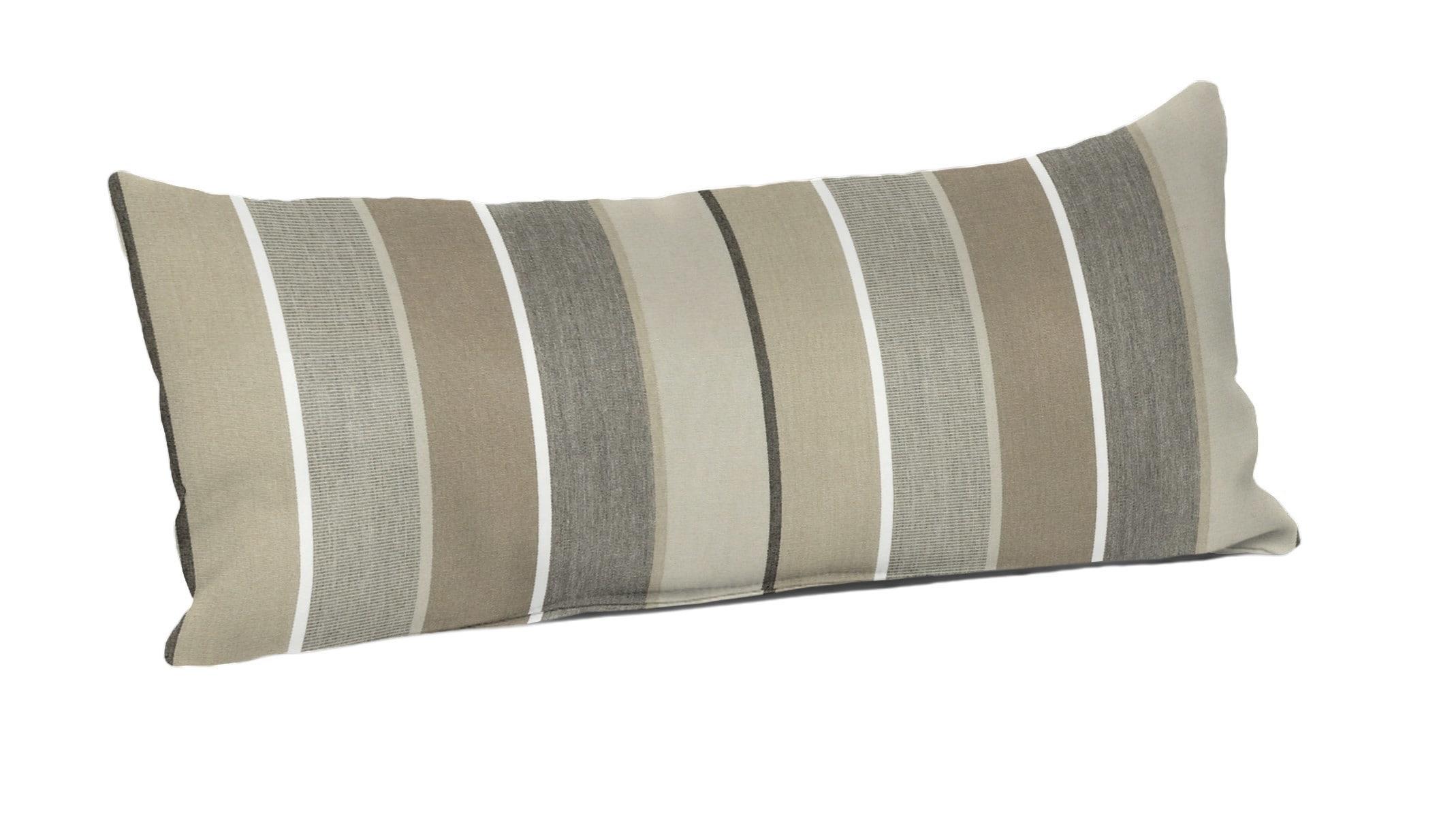 Casual Cushion Stripe Sunbrella Fabric Indoor/Outdoor Lumbar Pillow