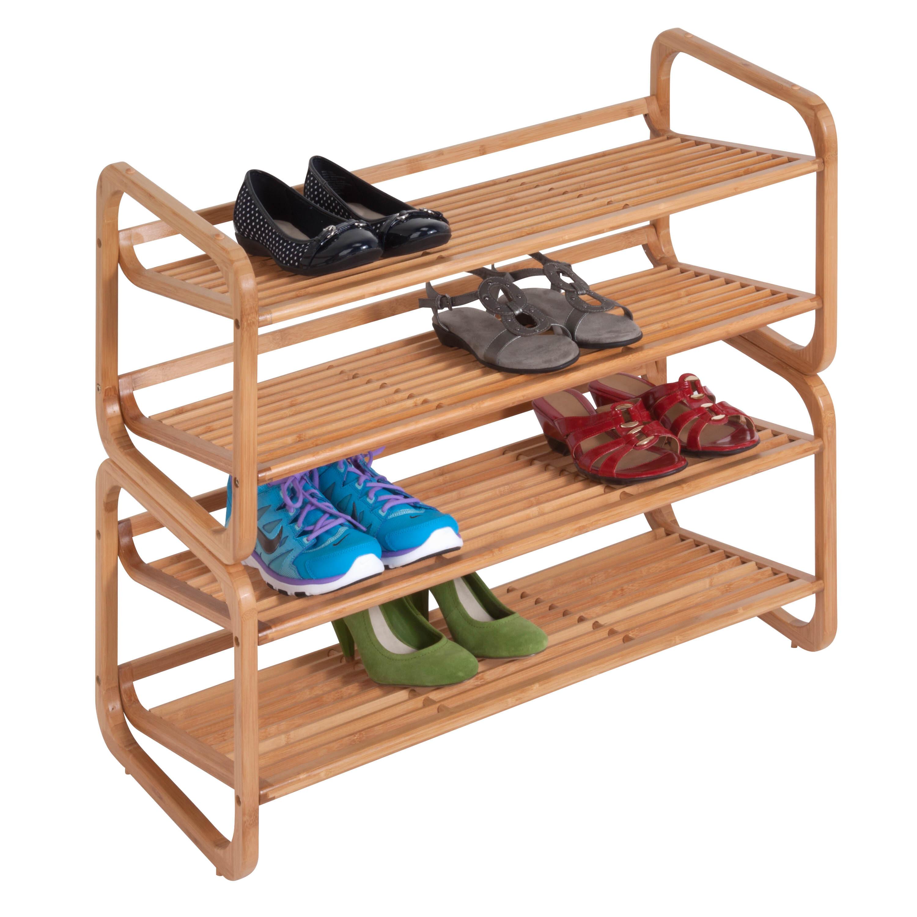 Honey-Can-Do 2 Tier Bamboo Shoe Rack