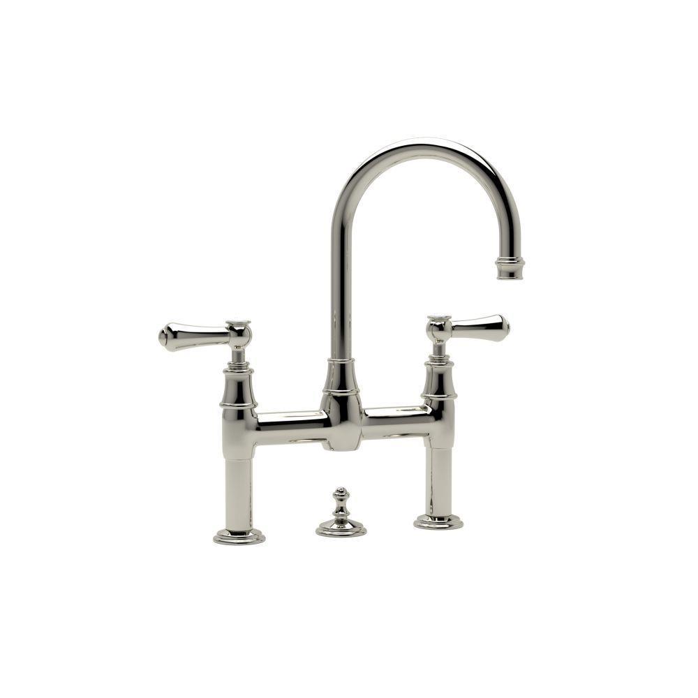 Perrin & Rowe U.3708LSP-PN-2 Georgian Era Bridge Lavatory Faucet