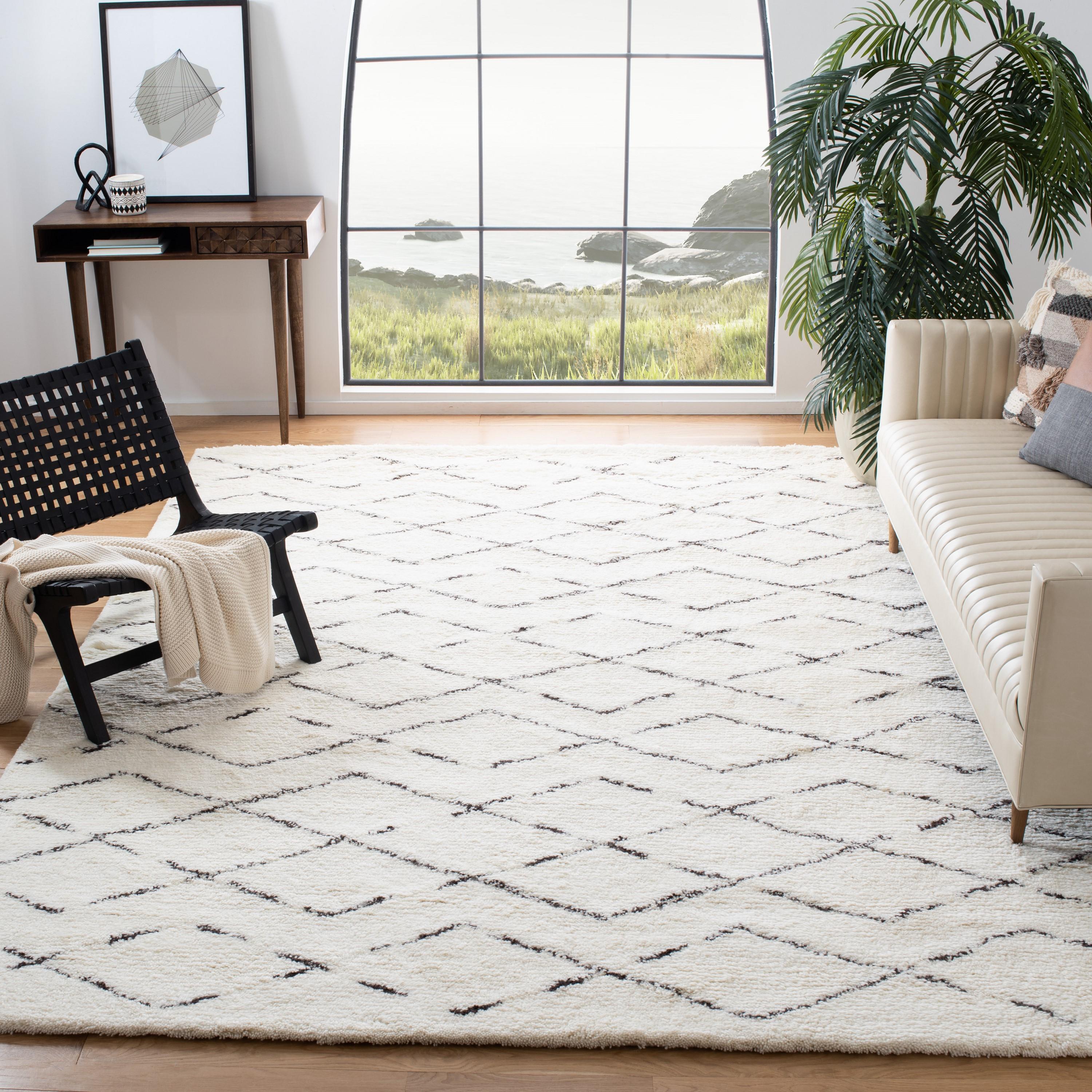 Casablanca CSB847 Hand Tufted Indoor Area Rug - Ivory/Brown - 8'x10' - Safavieh