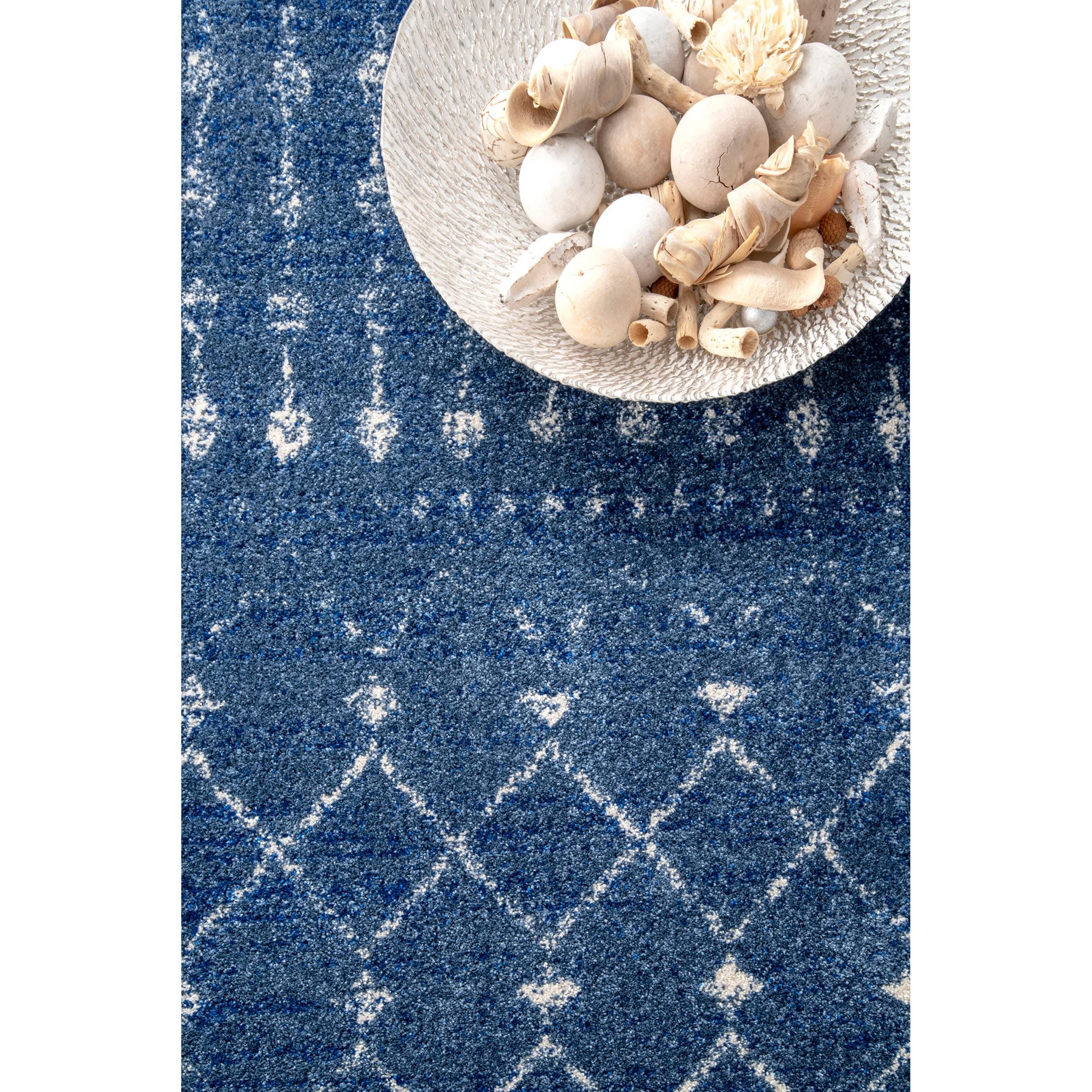 nuLOOM Moroccan Blythe Area Rug, Runner 2' 8" x 8', Dark Blue