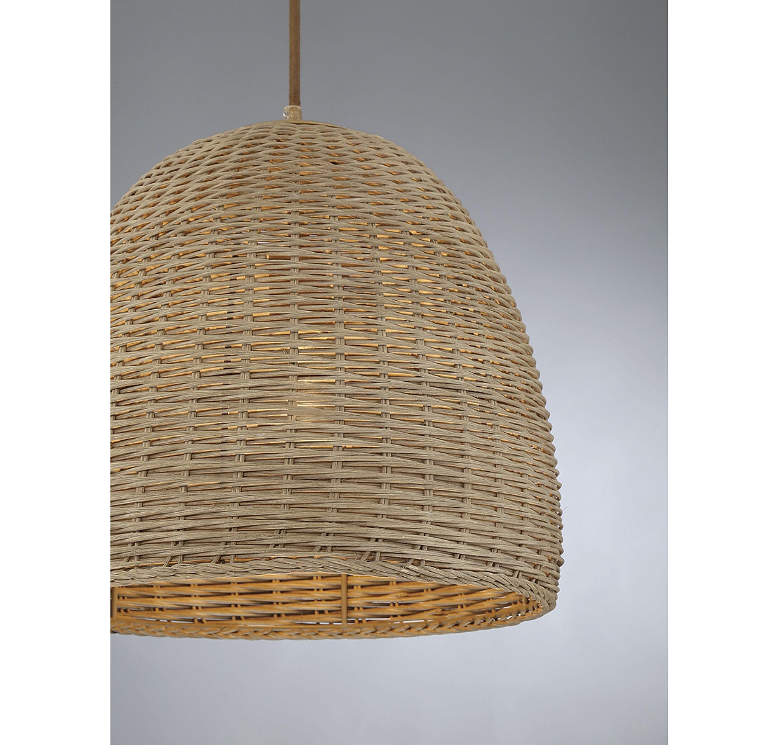 Trade Winds Lighting 1-Light Pendant Light In Natural Wicker