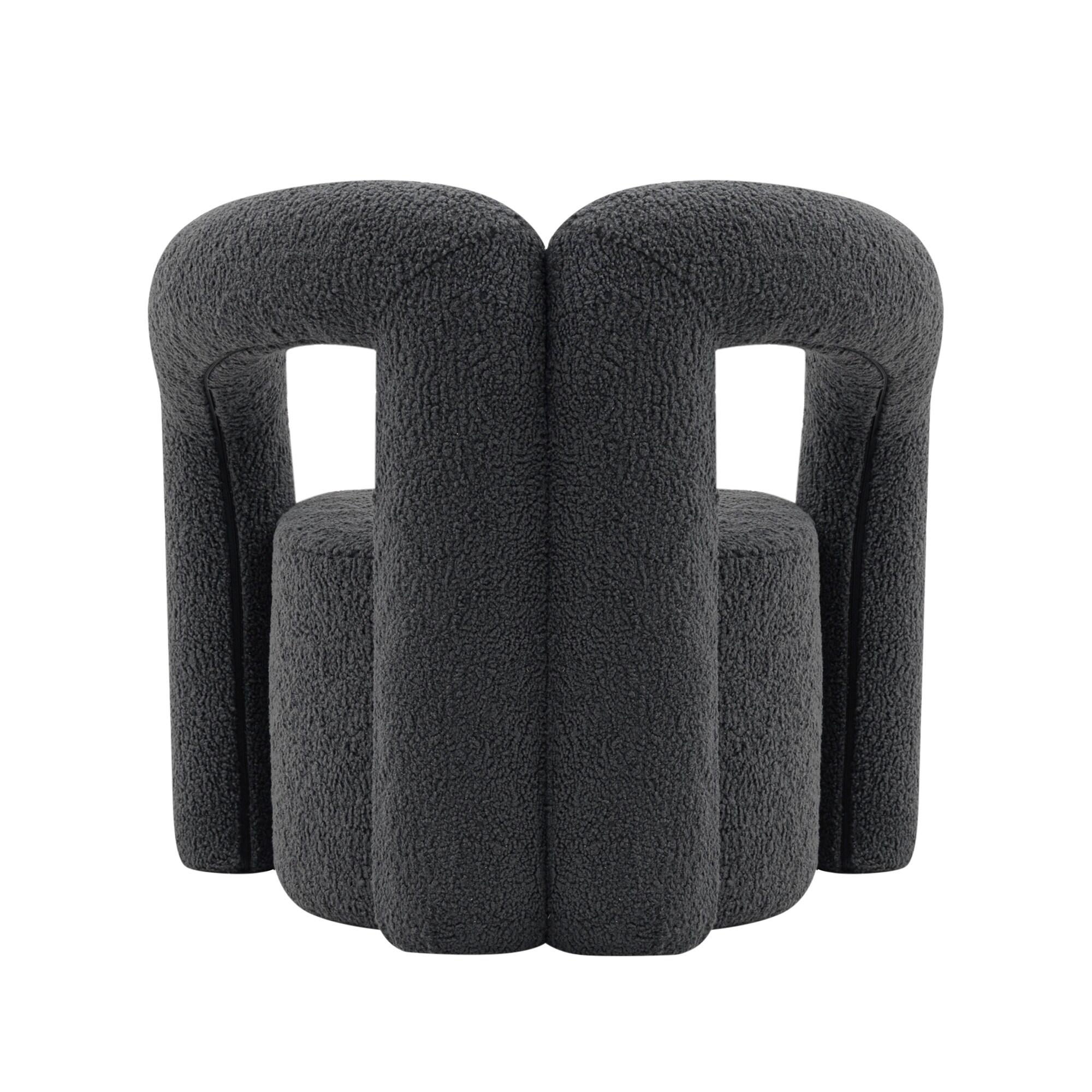 Darian Modern Boucle Upholstered Accent Chair Black - Manhattan Comfort