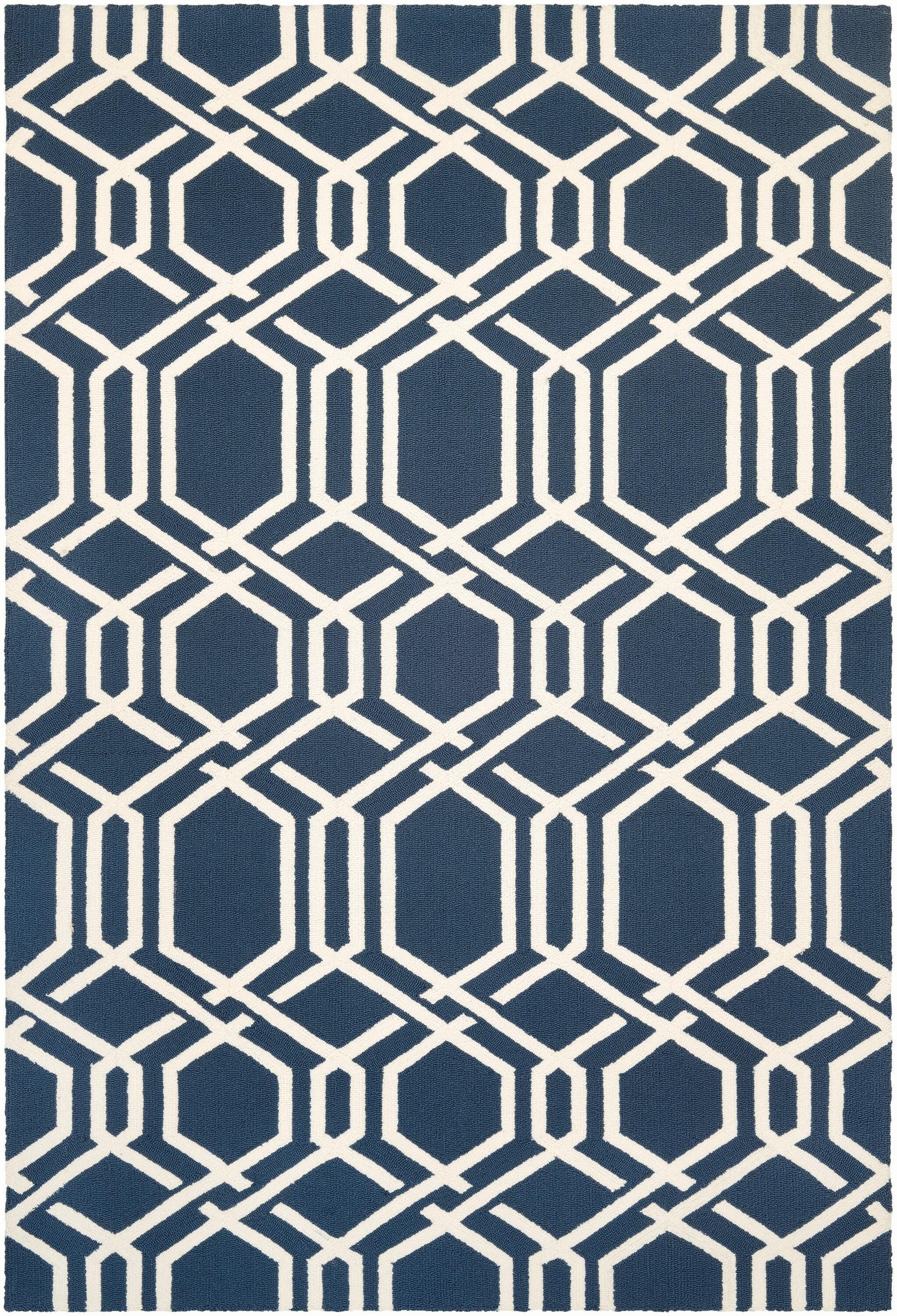 Couristan Covington Ariatta Indoor/Outdoor Area Rug, 3'6" x 5'6", Navy