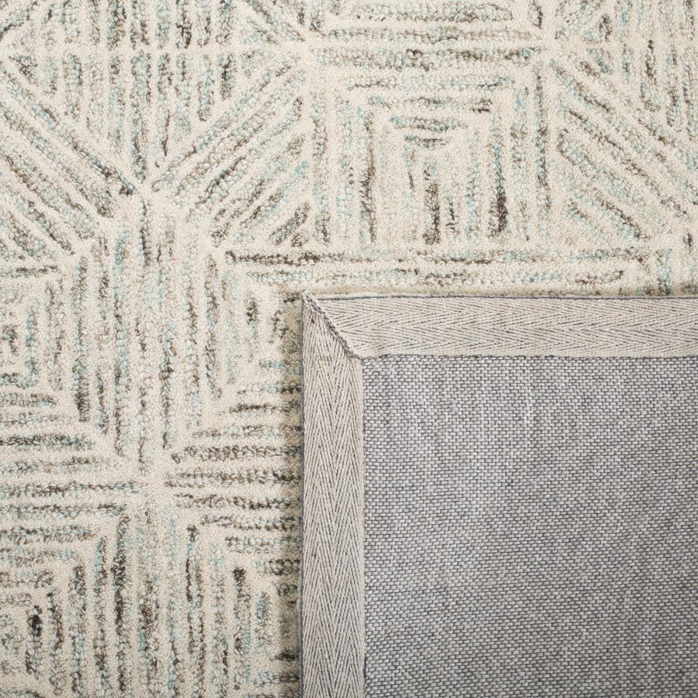 Abstract ABT763 Handmade Indoor Area Rug - Light Blue - 4'x6' - Safavieh