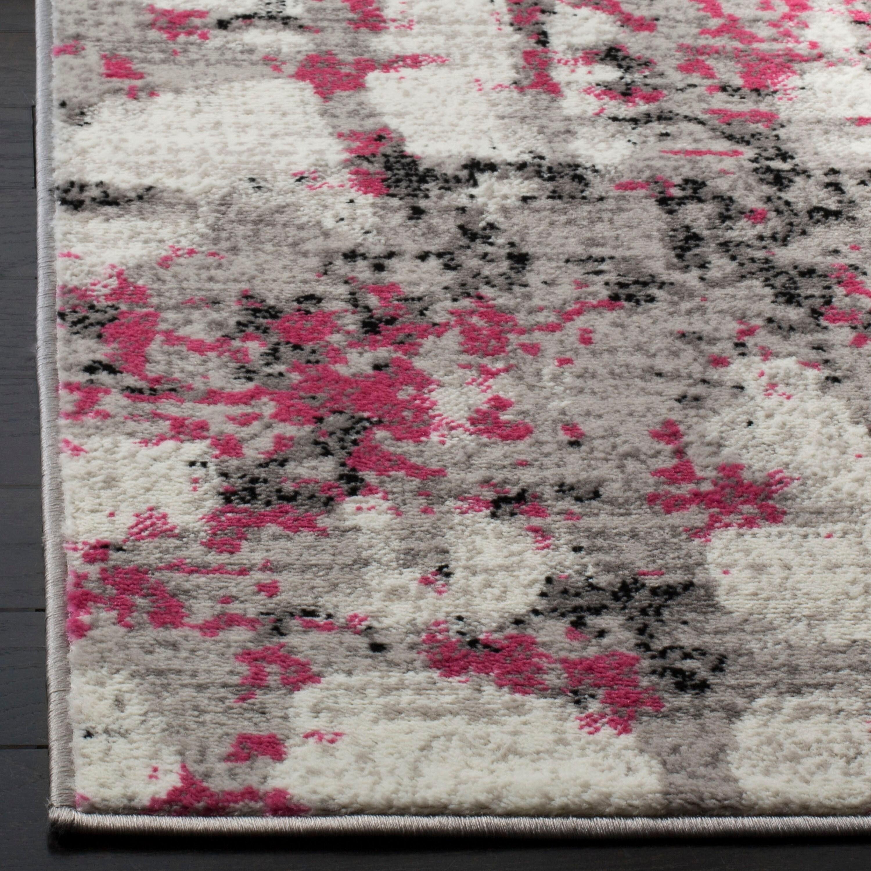 Skyler SKY193 Power Loomed Area Rug - Grey/Pink - 5'1"x7'6" - Safavieh.