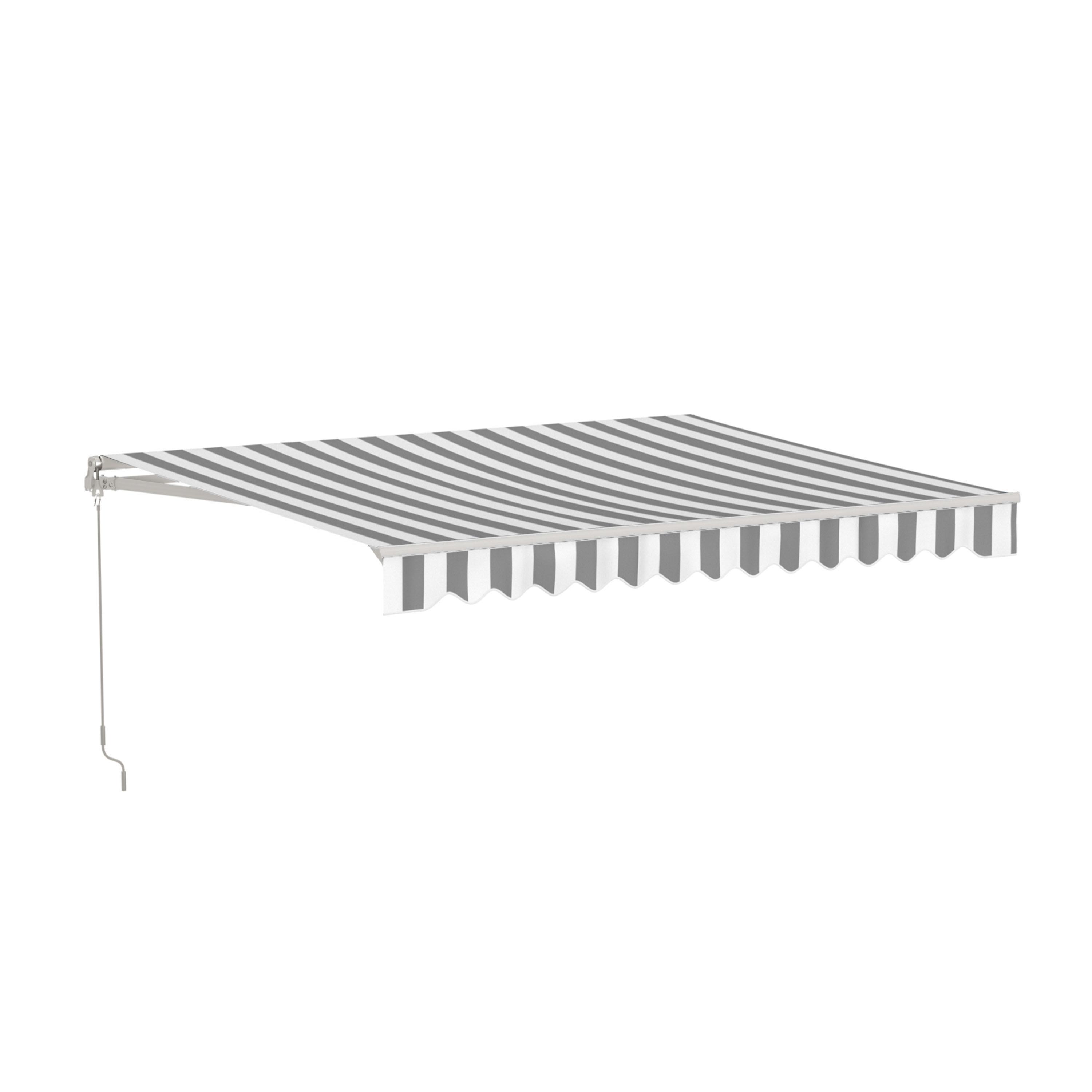 Retractable Patio Awning - White Frame