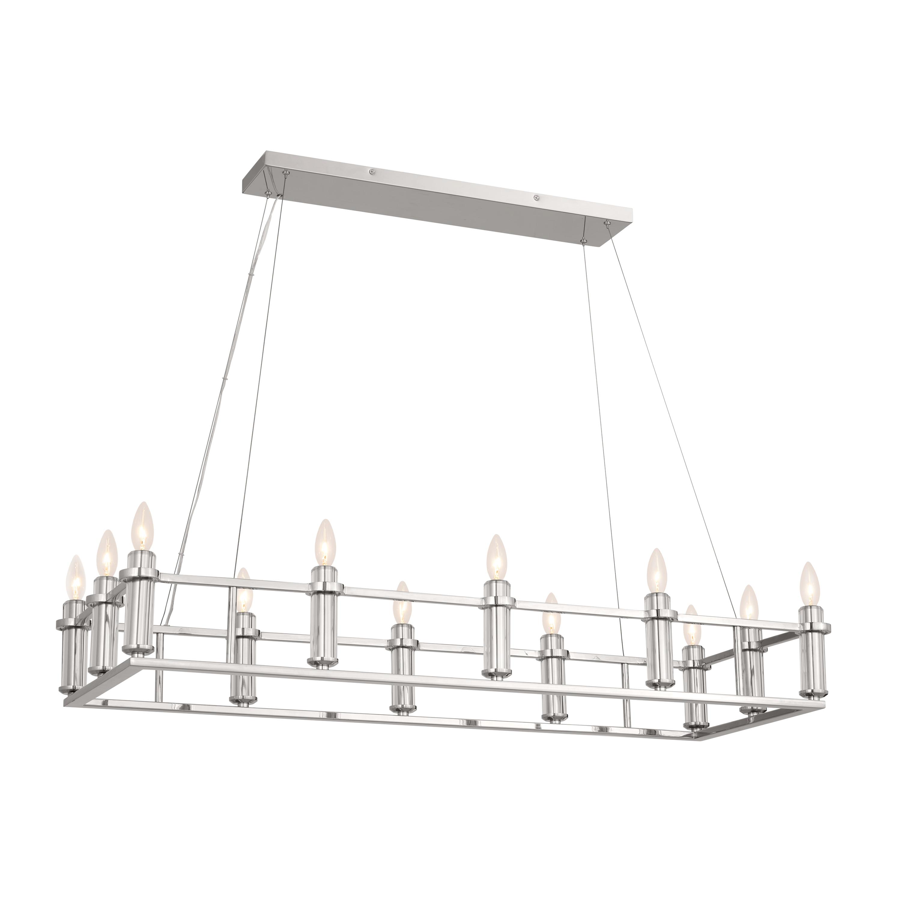 Kichler Lighting Rosalind 12 - Light Chandelier in  Polished Nickel