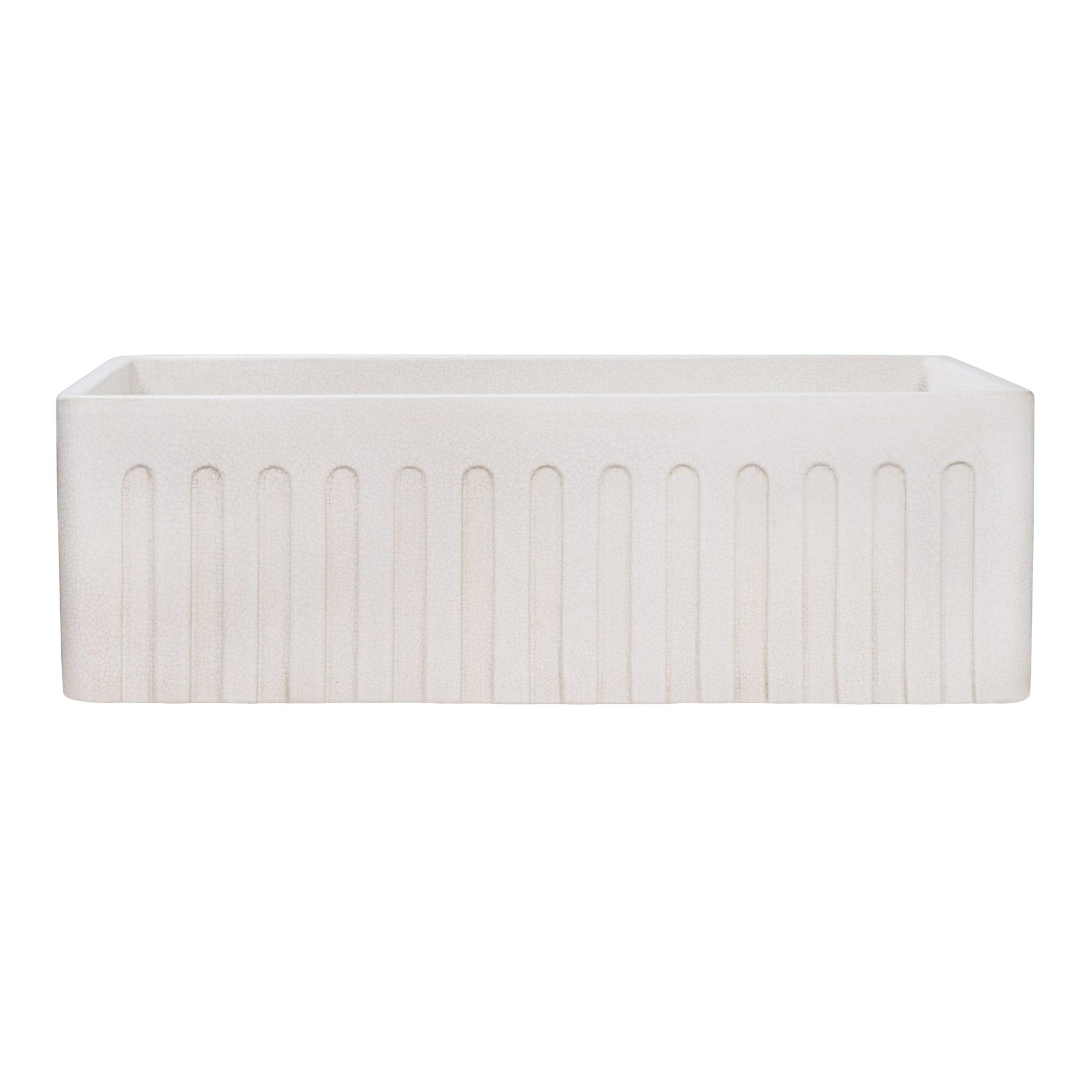Ruvati 33 inch Fireclay Farmhouse Apron-Front Kitchen Sink Reversible