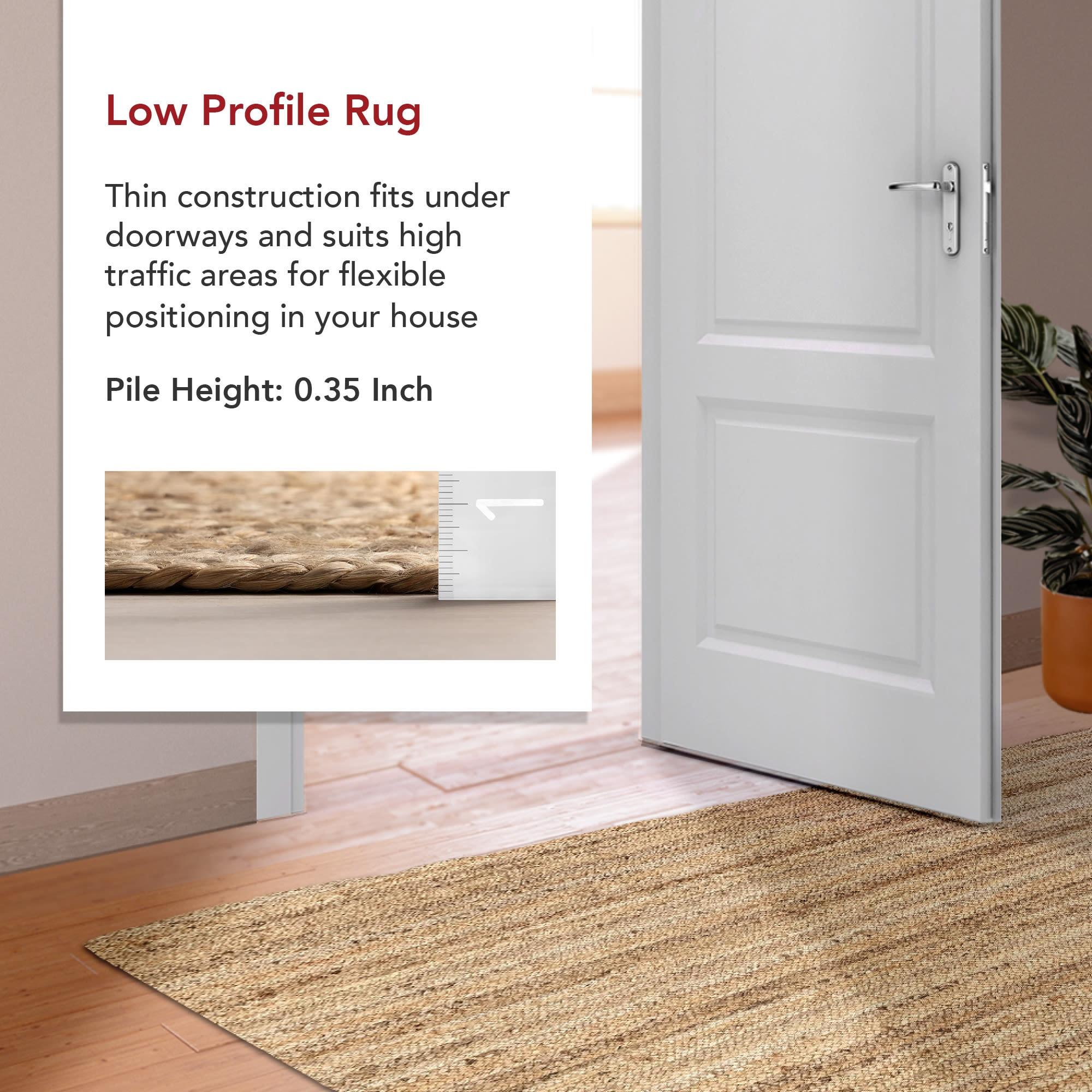 nuLOOM Rigo Hand Woven Farmhouse Jute Area Rug, 10' x 13', Natural