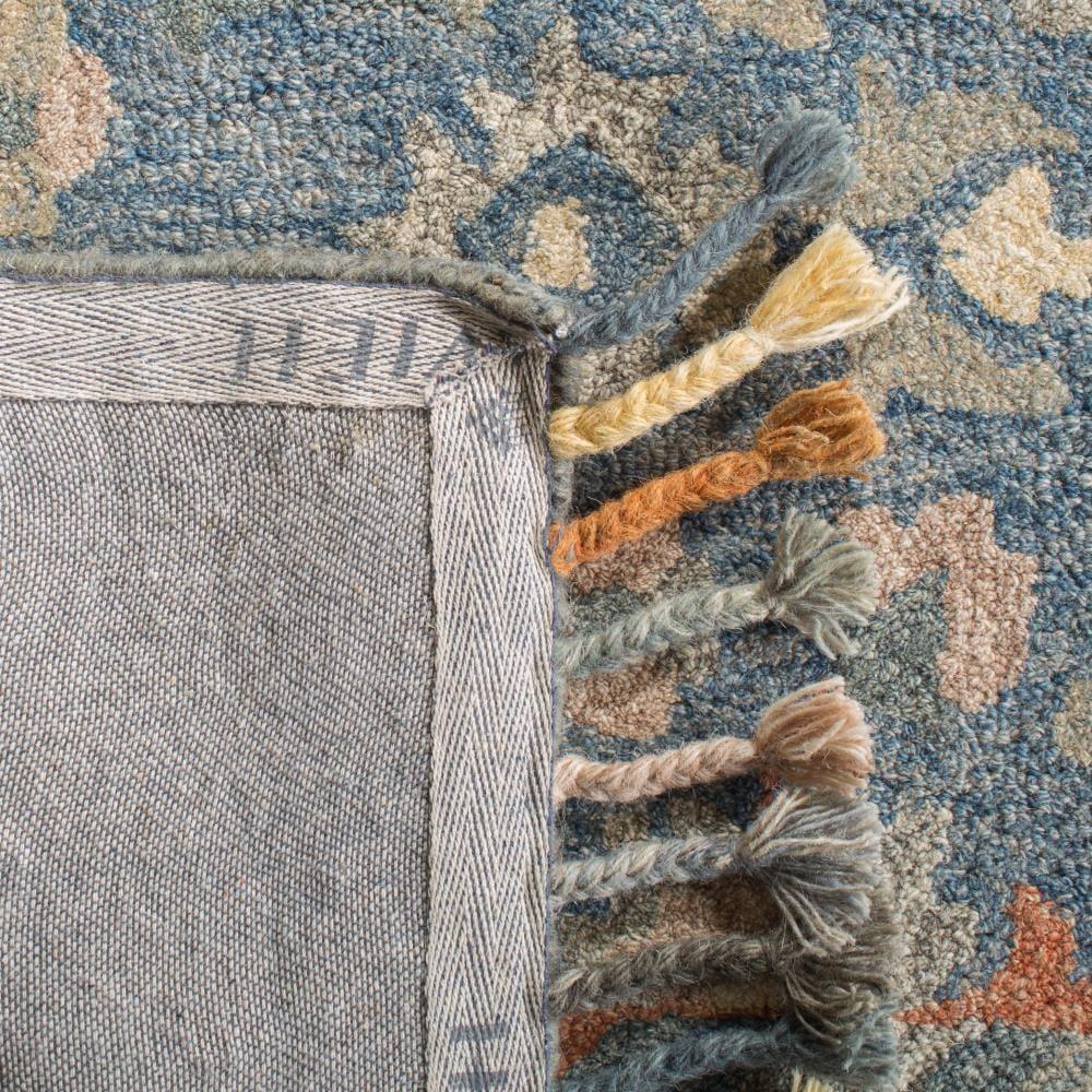 Aspen APN123 Hand Tufted Area Rug - Blue/Rust - 6'x9' - Safavieh..