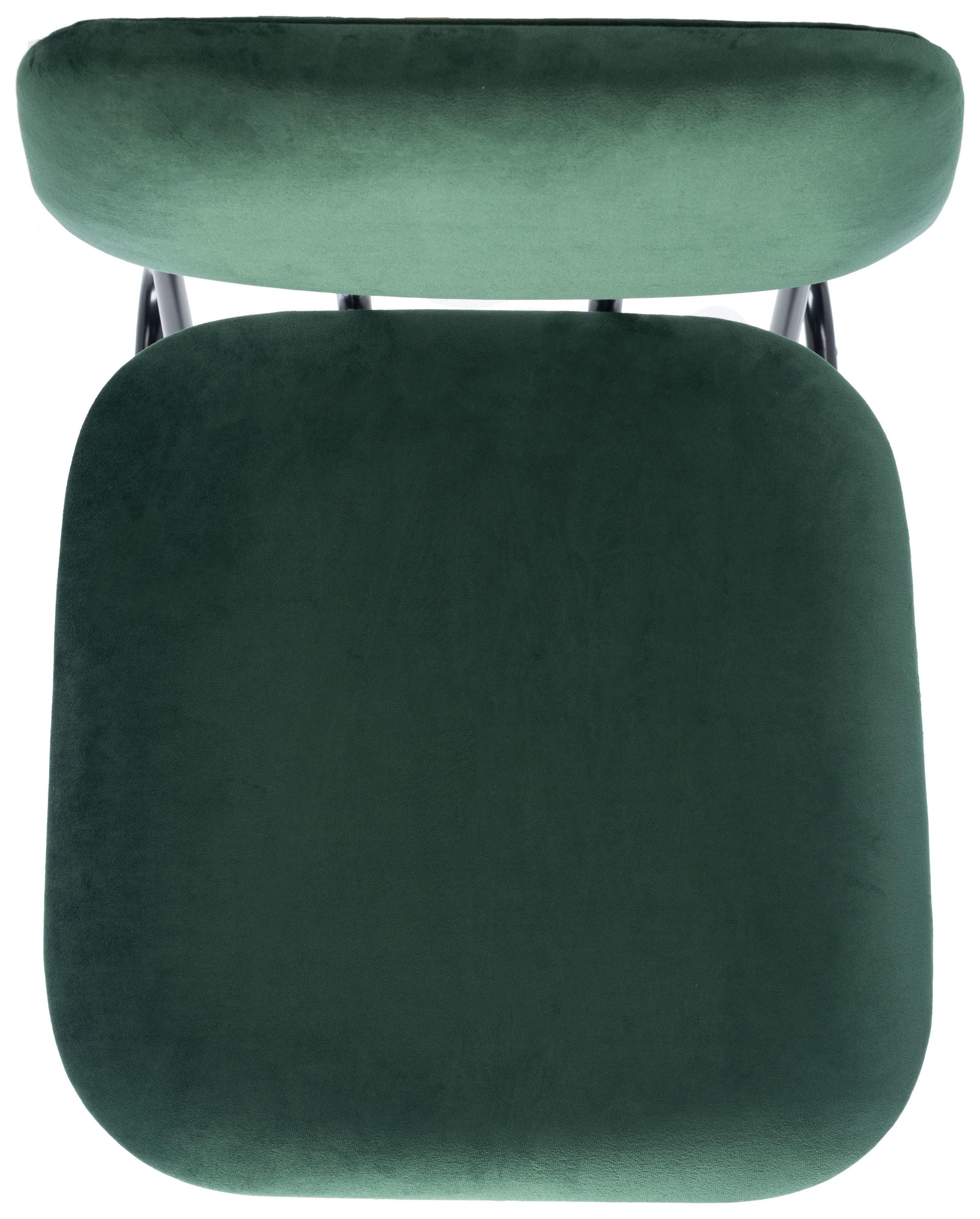 Chavelle Side Chair (Set Of 2) - Malachite Green/Black - Safavieh