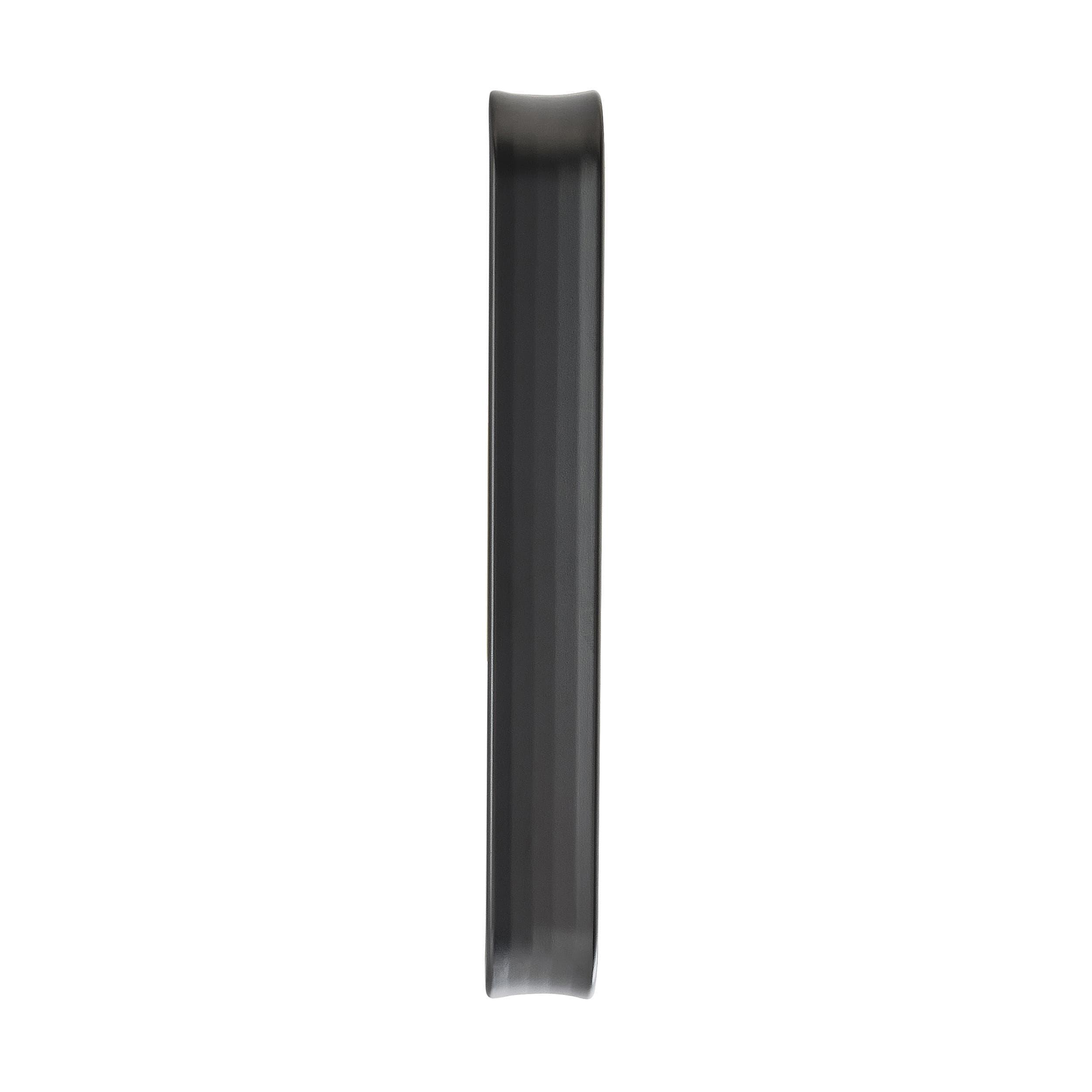 Matte Black Modern Finger Cabinet Pull with Mounting Hardware