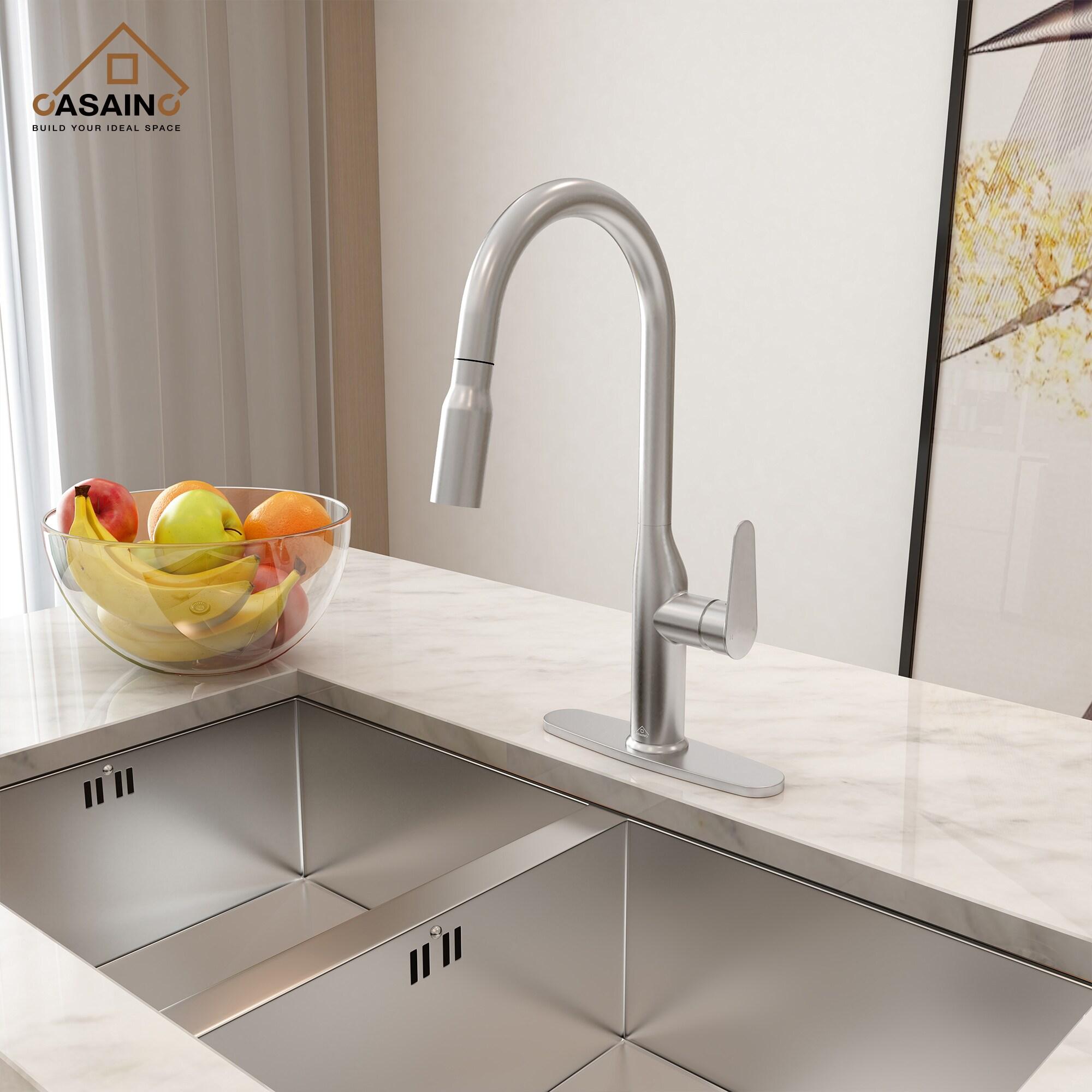 CASAINC CASAINC Single-Handle Pull-Down Kitchen Faucet Single Hole Faucet CA-D4171-BN