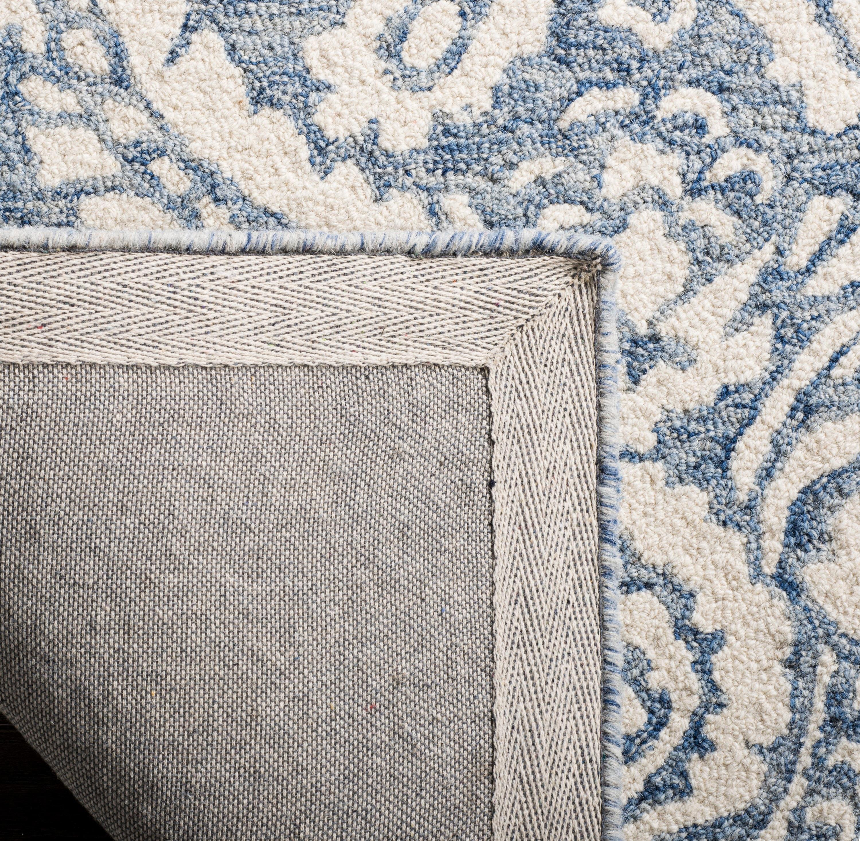 Blossom BLM106 Hand Tufted Indoor Area Rug - Blue/Ivory - 8'x10' - Safavieh
