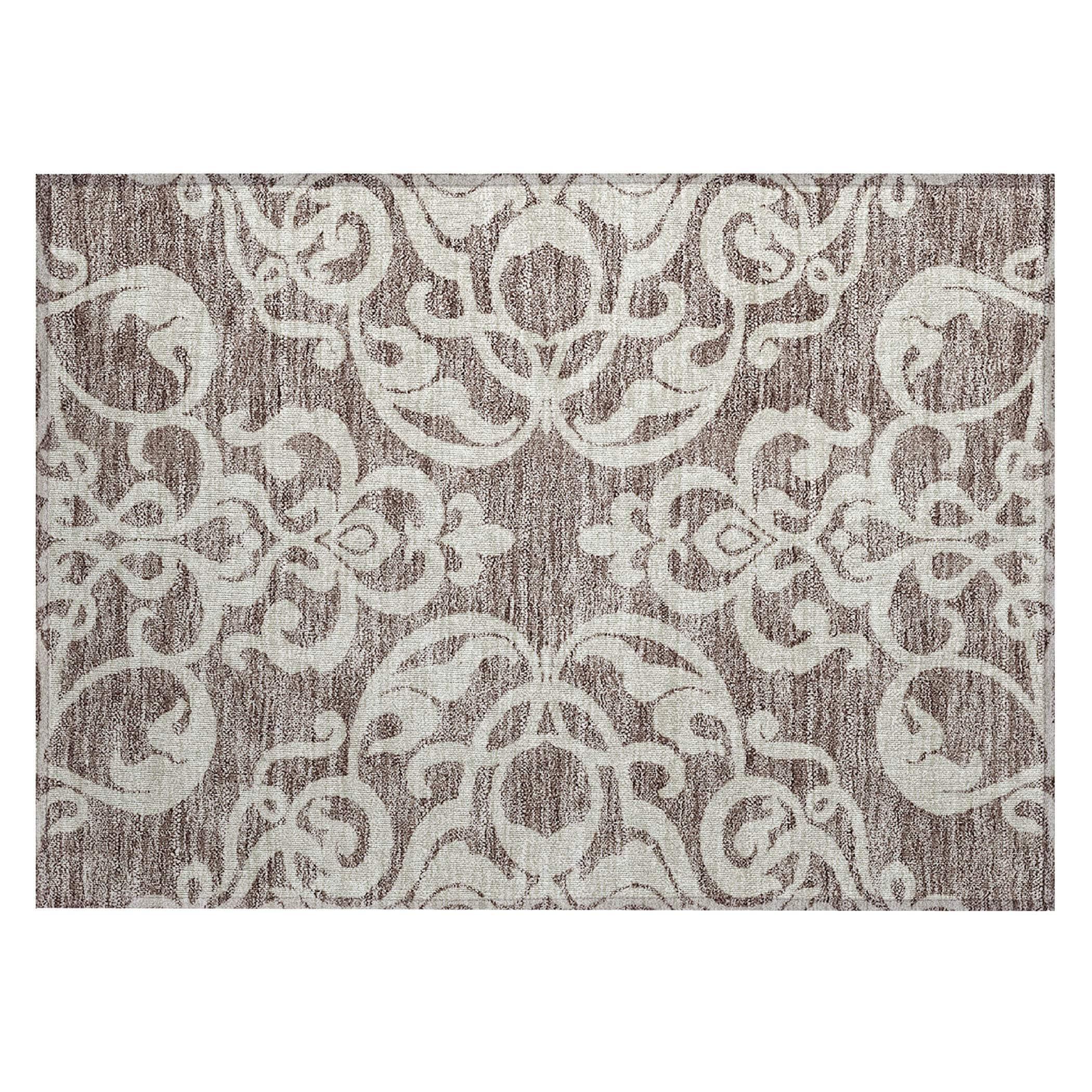 Chayden Washable Damask Indoor / Outdoor Rug