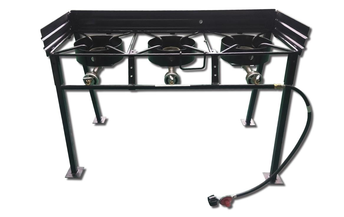 King Kooker King Kooker Tall Rectangular Outdoor Three Burner Outdoor Camp Stove Package