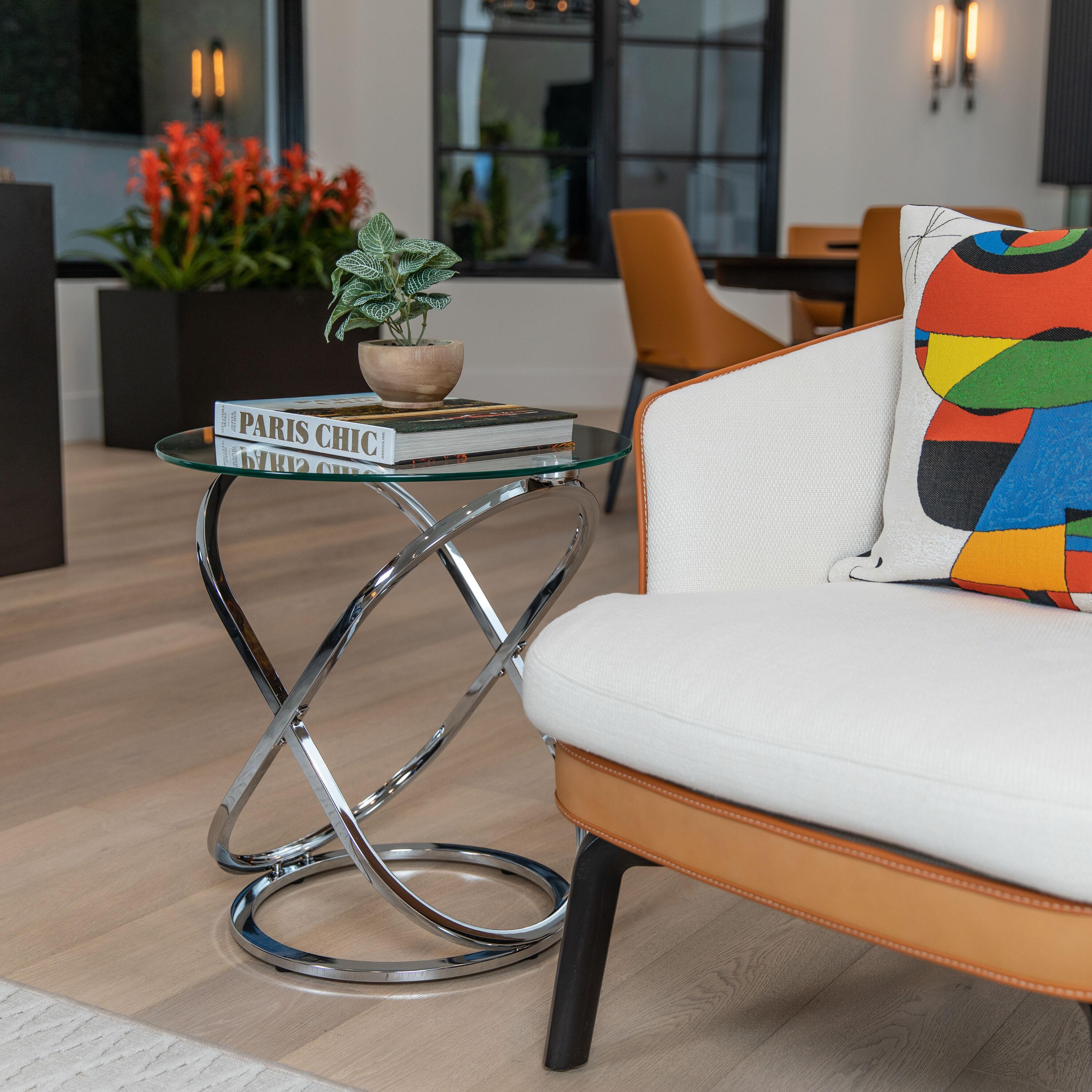 Etta Avenue™ Dimitri Glass Top End Table