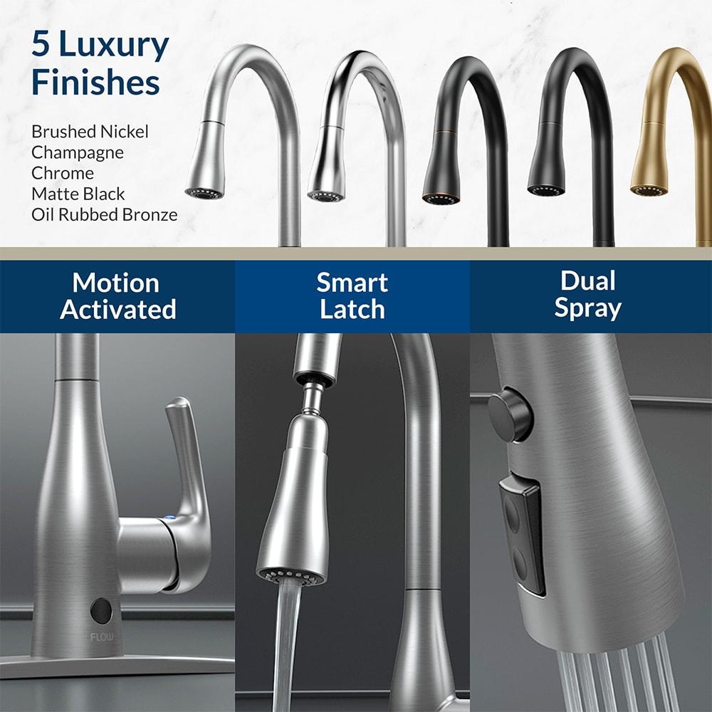 Classic Series Single-Handle Standard Kitchen Faucet in Brushed Nickel