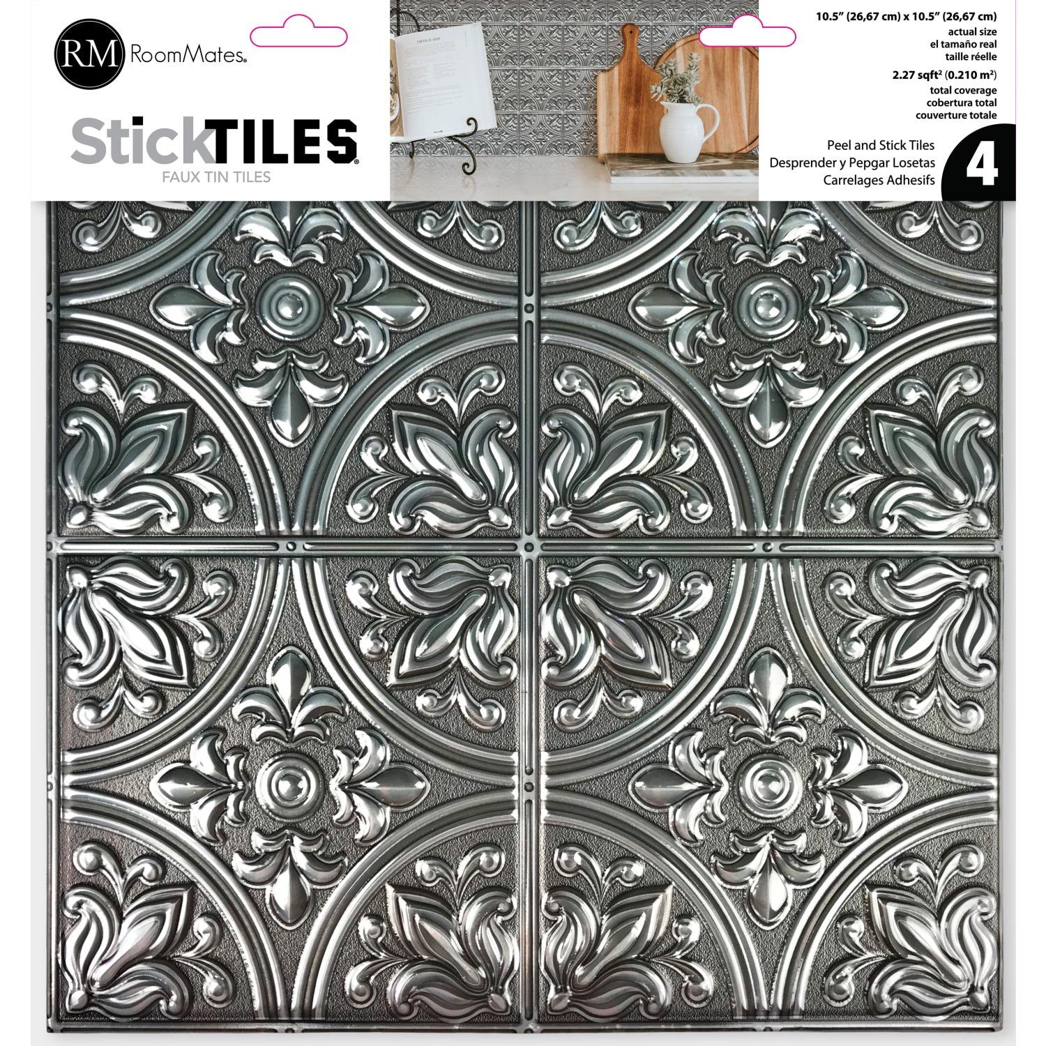 10.5'' W x 10.5'' L PVC Peel and Stick Field Tile