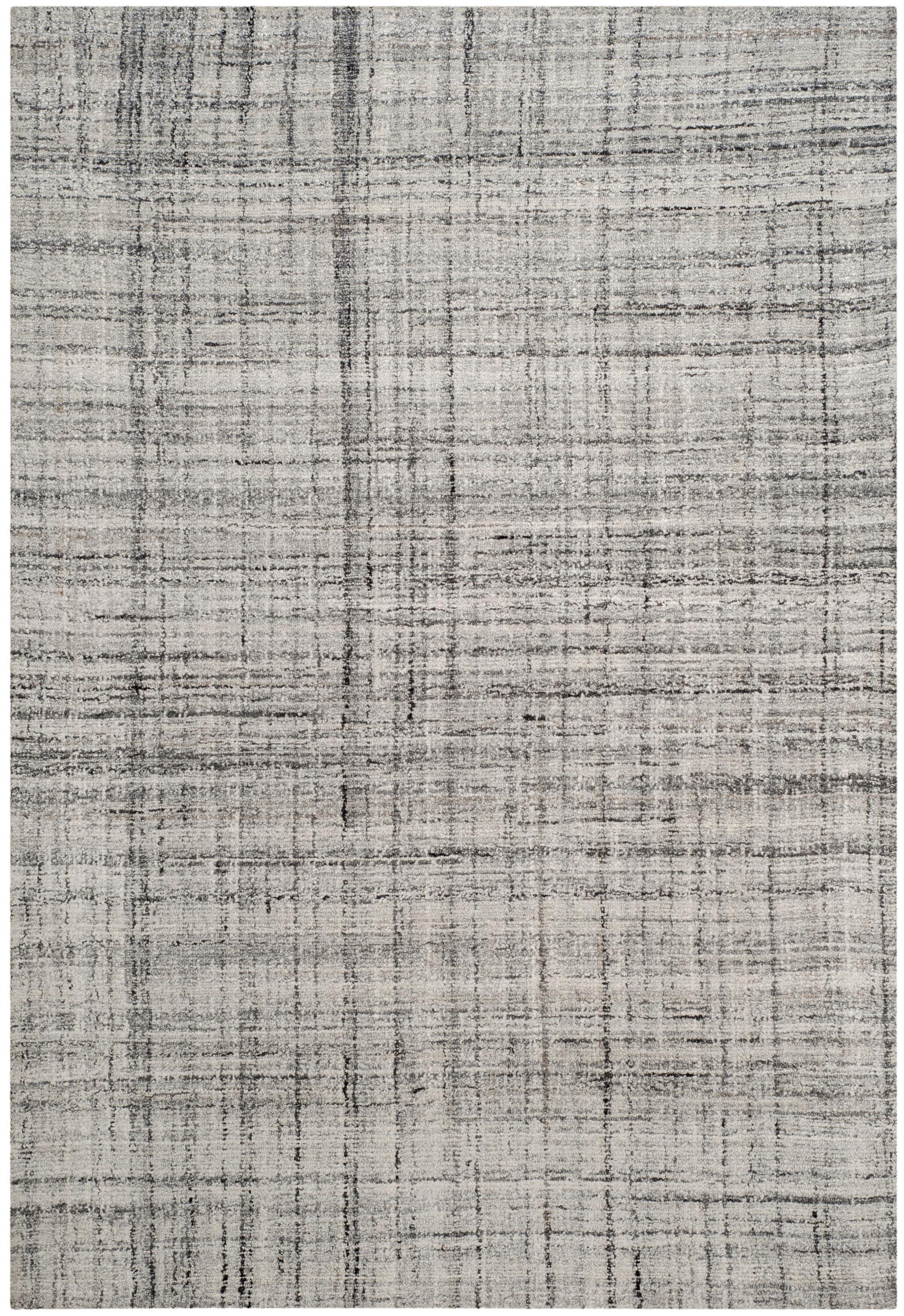 Abstract ABT141 Handmade Indoor Area Rug - Grey/Black - 6'x9' - Safavieh