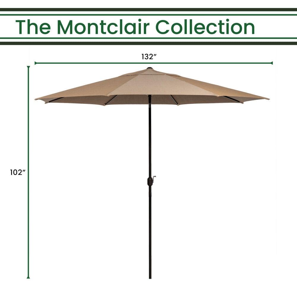 Montclair 11-Ft Tan Aluminum Market Patio Umbrella