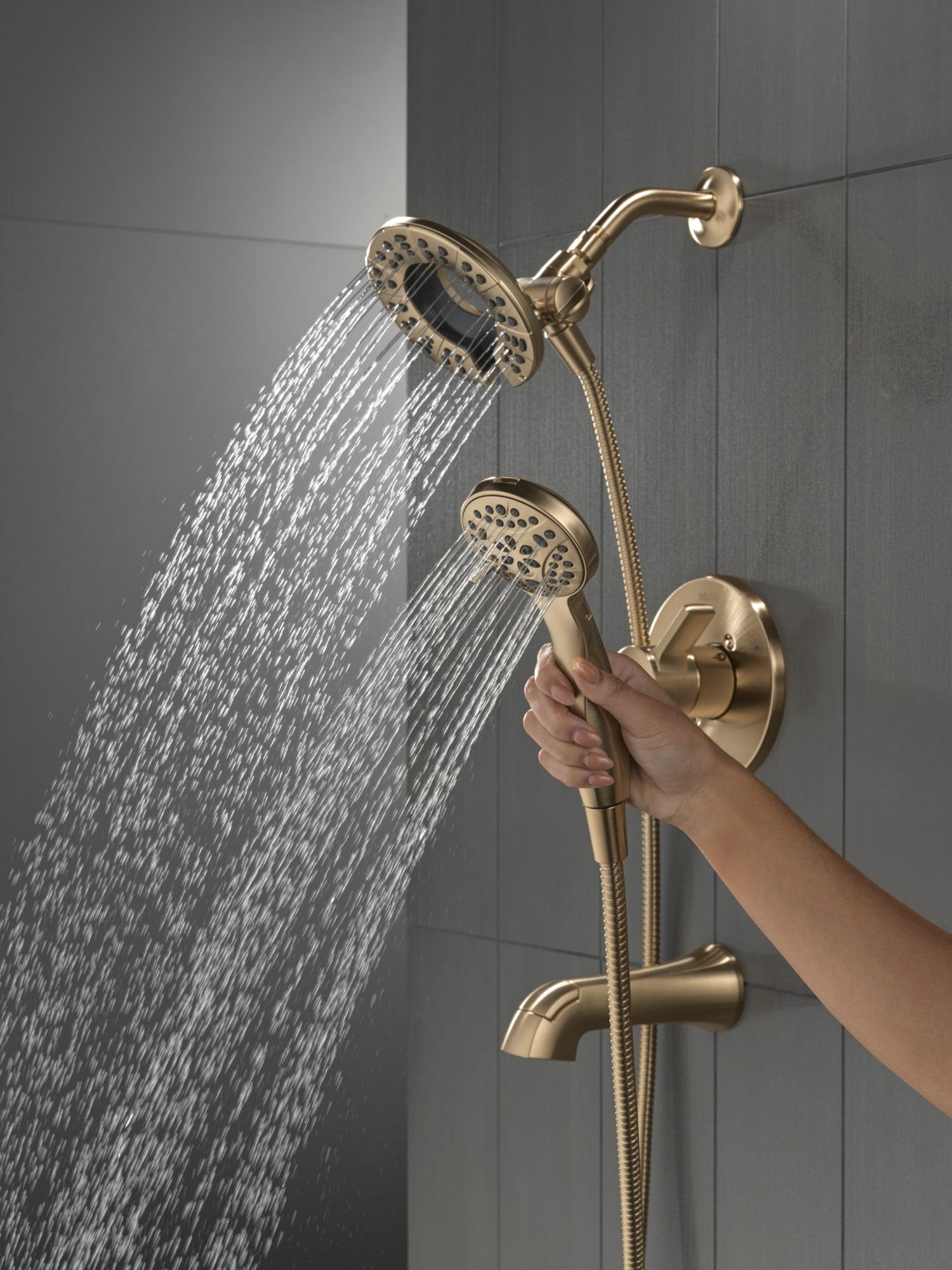 Delta Albion Single-Function Tub Shower Faucet Set, Shower Trim Kit with In2ition Shower Head T144855-CZ-I