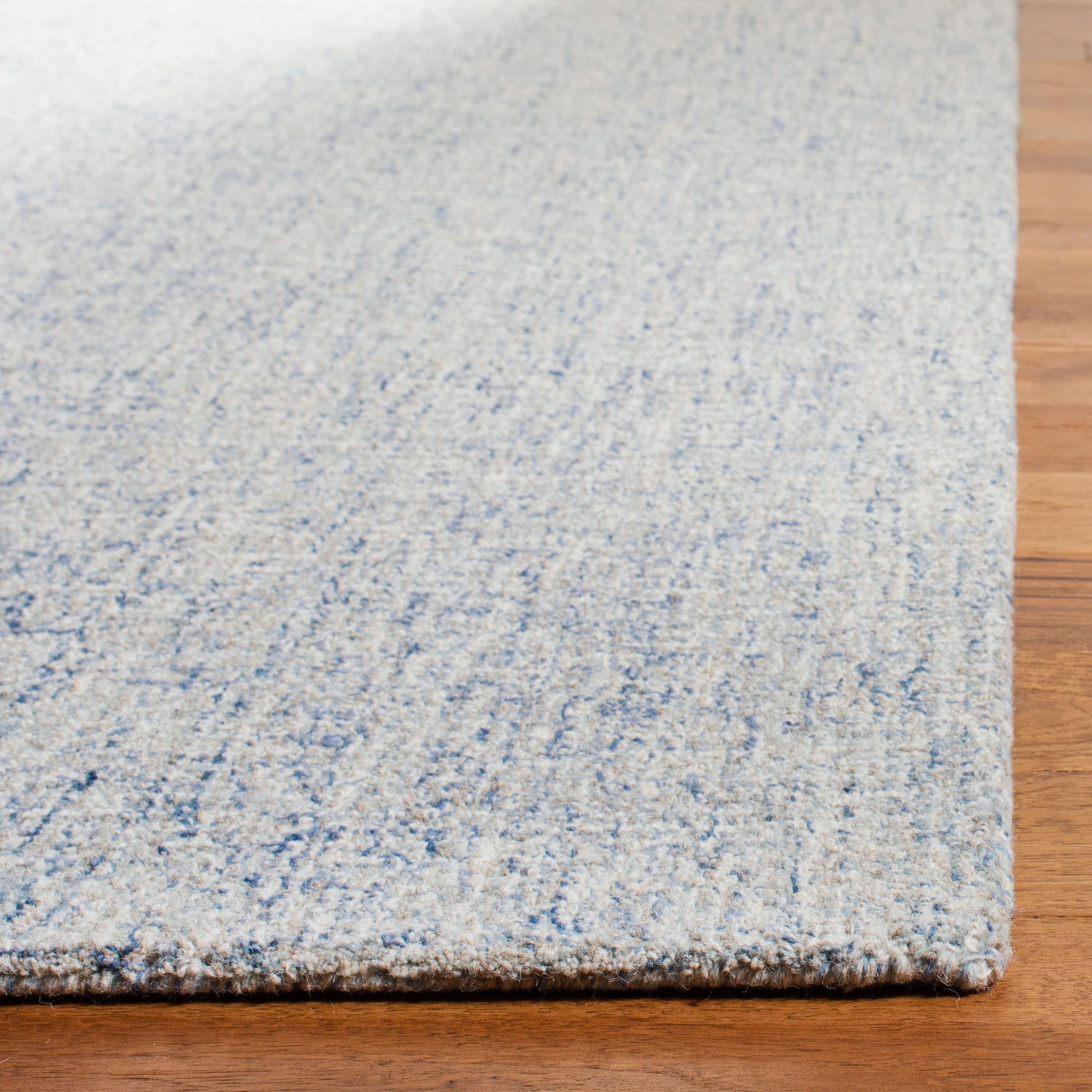 Abstract ABT471 Handmade Indoor Area Rug - Ivory/Blue - 9'x12' - Safavieh