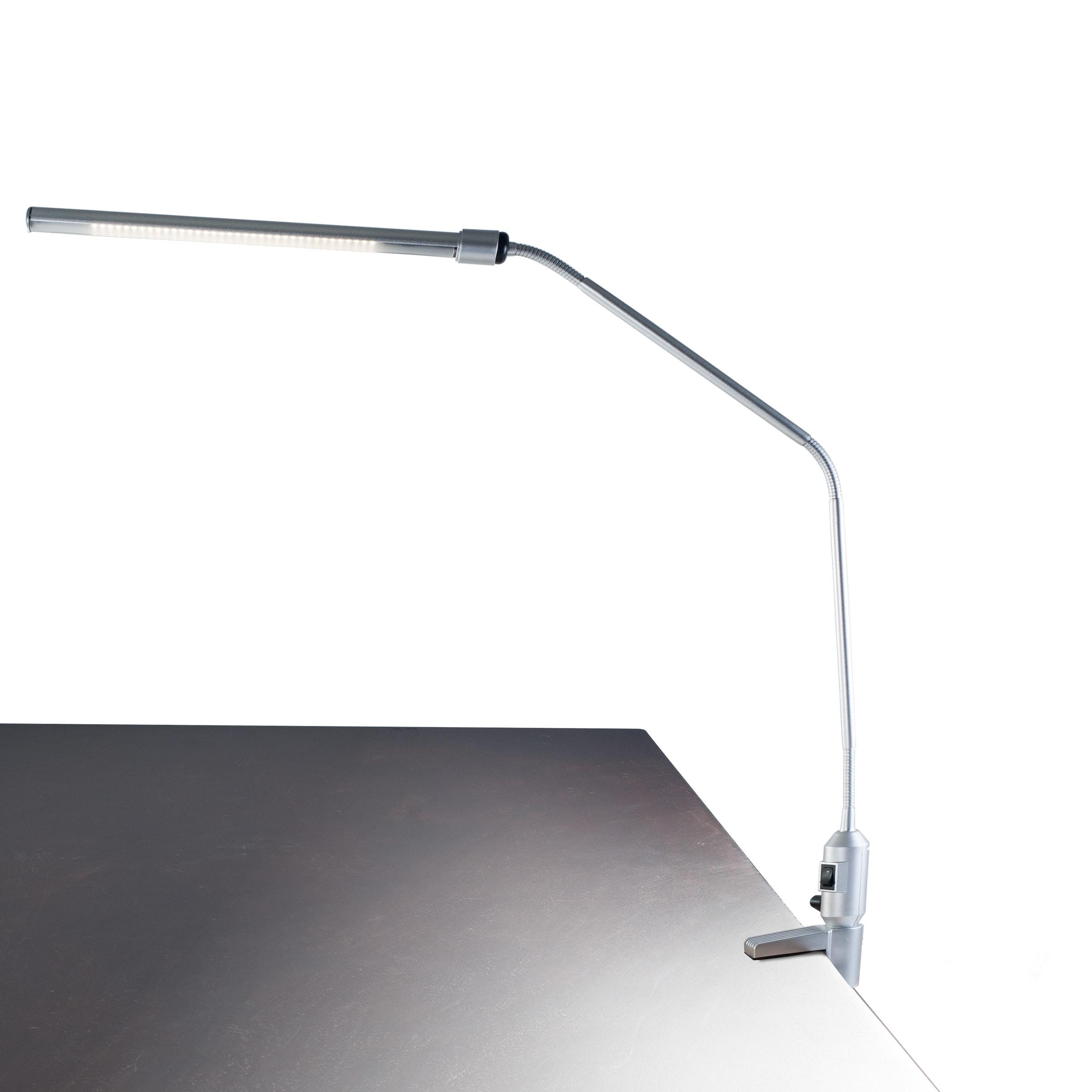 Hastings Home Modern Contemporary LED Clamp Desk Lamp – Silver