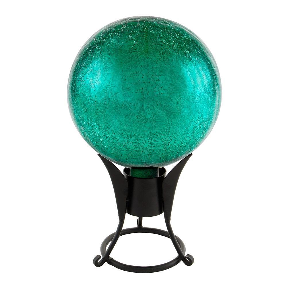 Achla Designs 10 Inch Gazing Glass Globe Garden Ornament, Emerald Green