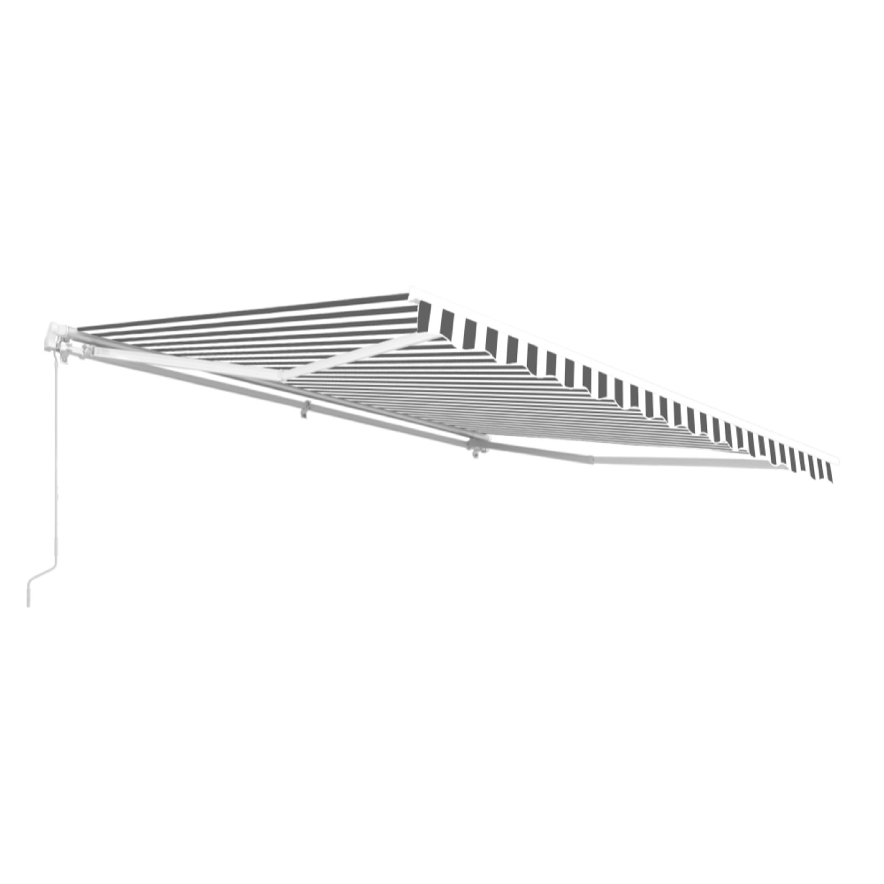 Motorized Retractable White Frame Patio Awning