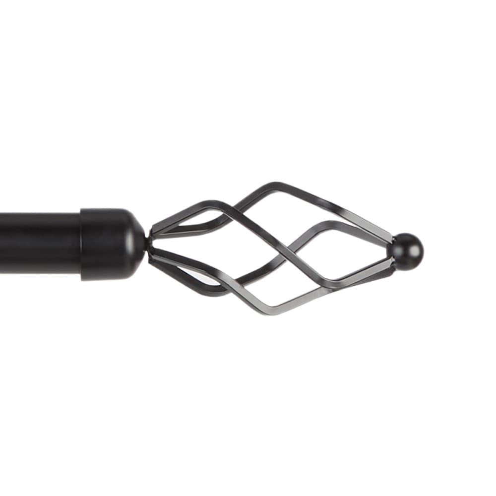 Amalgamated Textiles Exclusive Home Lancelot 1" Window Curtain Rod and Finial Set, Adjustable