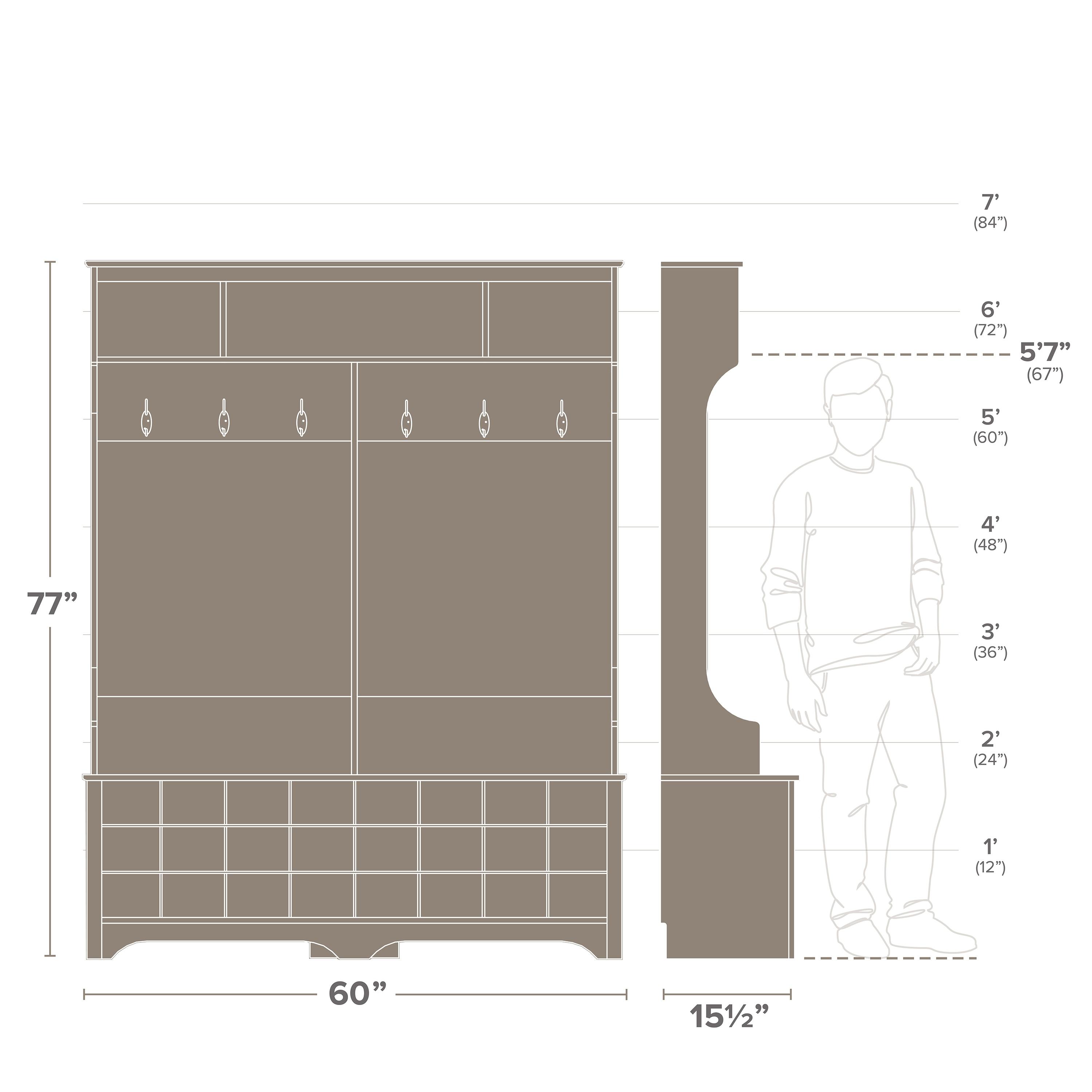 Gracie Hall Tree 60'' Wide with Bench