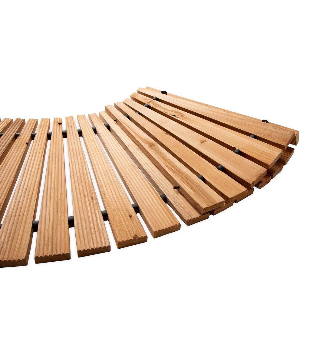 Plow & Hearth 4'L Roll-Out Curved Hardwood Pathway