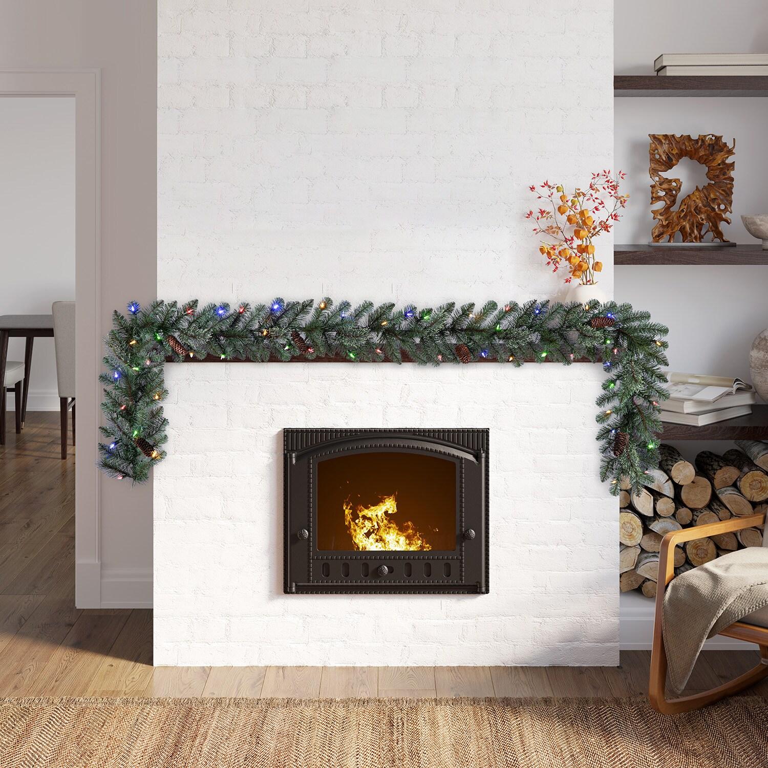 9’ Pre-Lit LED Greenery Garland