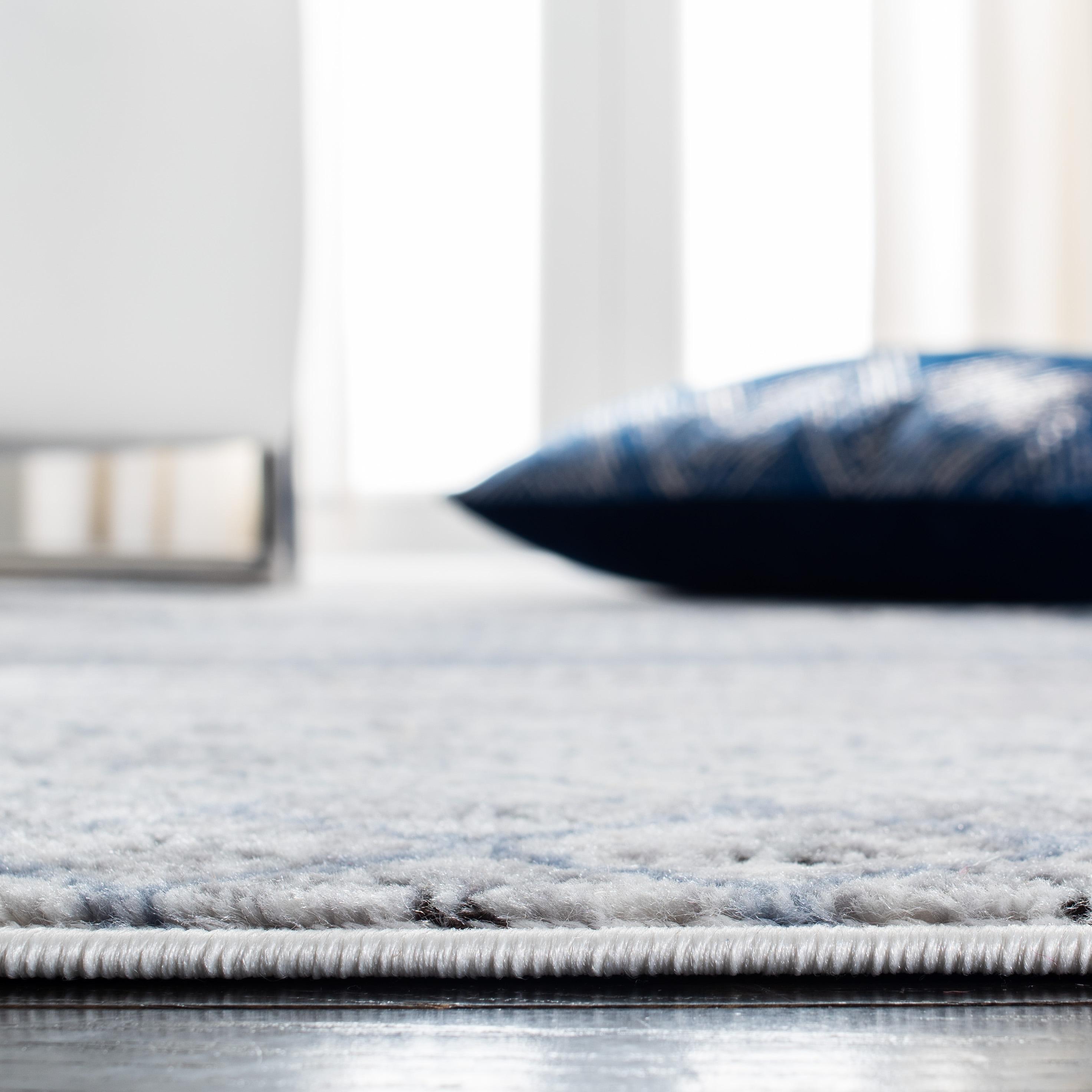 Mistana™ Adames Geometric Gray/Light Blue Area Rug